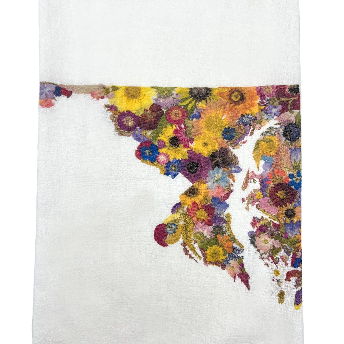 Maryland Themed Flour Sack Towel - "Where I Bloom" Collection Towel 1818 Farms