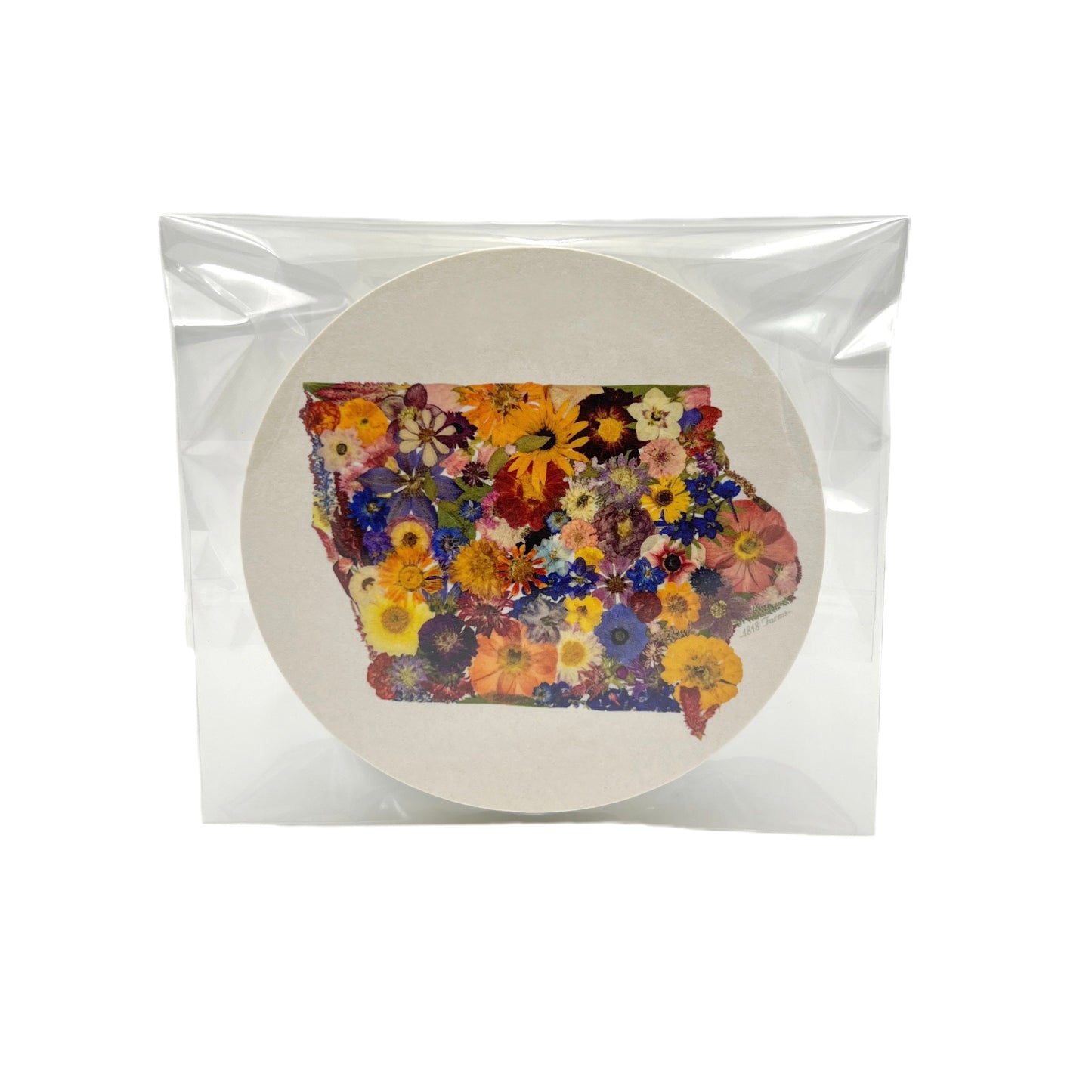 Iowa Themed Coasters (Set of 6) - "Where I Bloom" Collection Coaster 1818 Farms