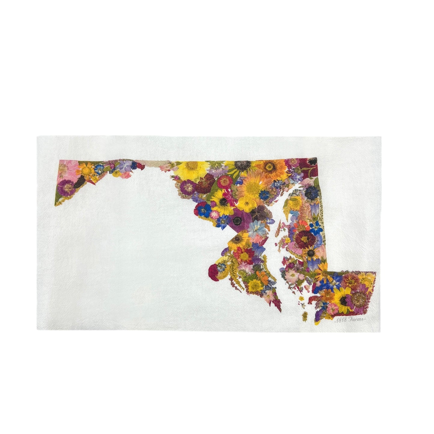 Maryland Themed Flour Sack Towel - "Where I Bloom" Collection Towel 1818 Farms