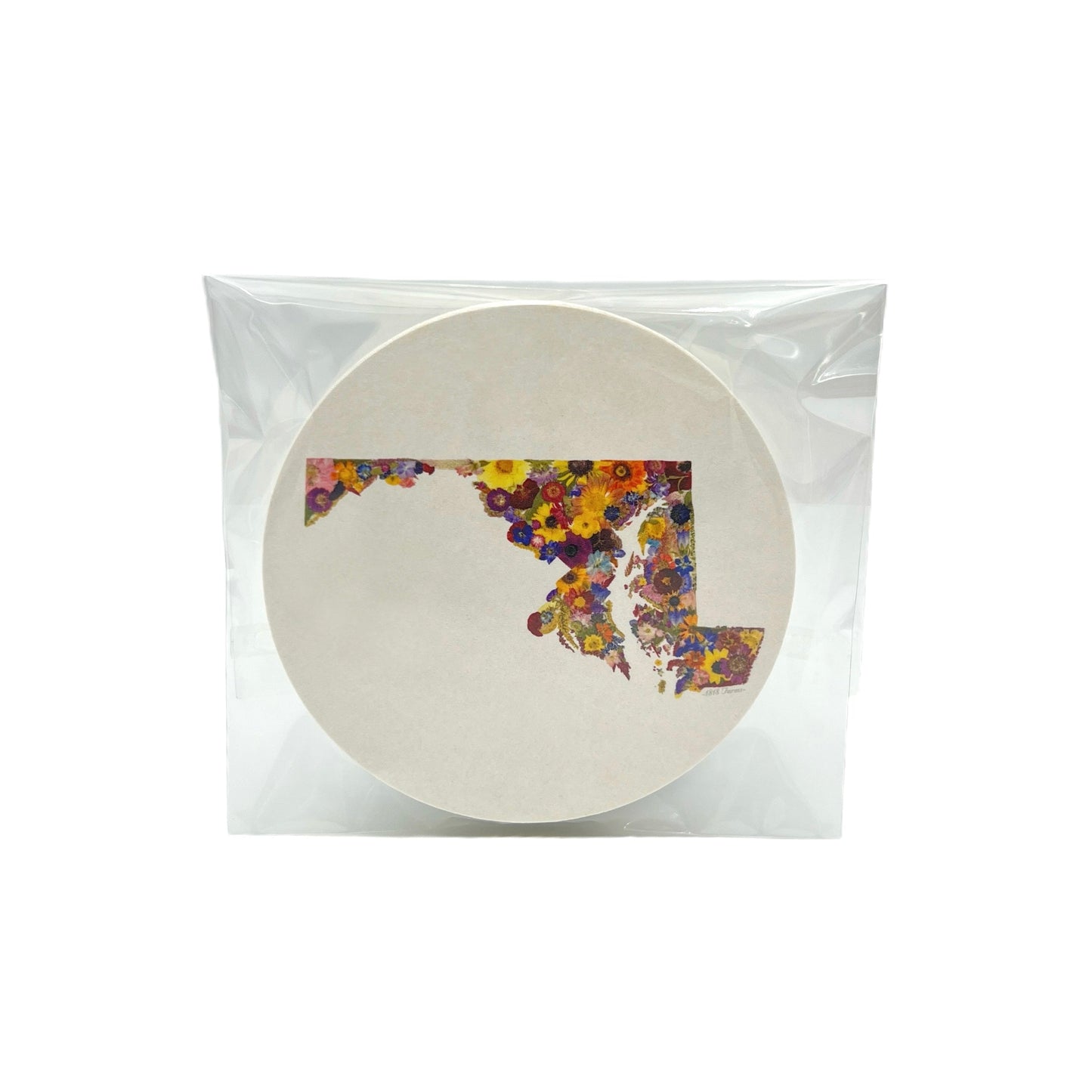Maryland Themed Coasters (Set of 6) - "Where I Bloom" Collection Coaster 1818 Farms