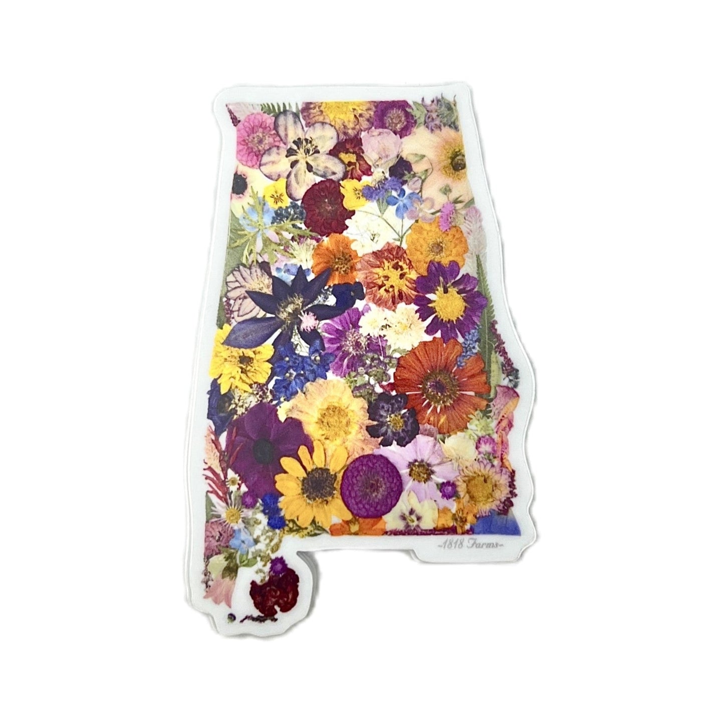 State Themed Vinyl Sticker - "Where I Bloom" Collection Vinyl Sticker 1818 Farms Alabama