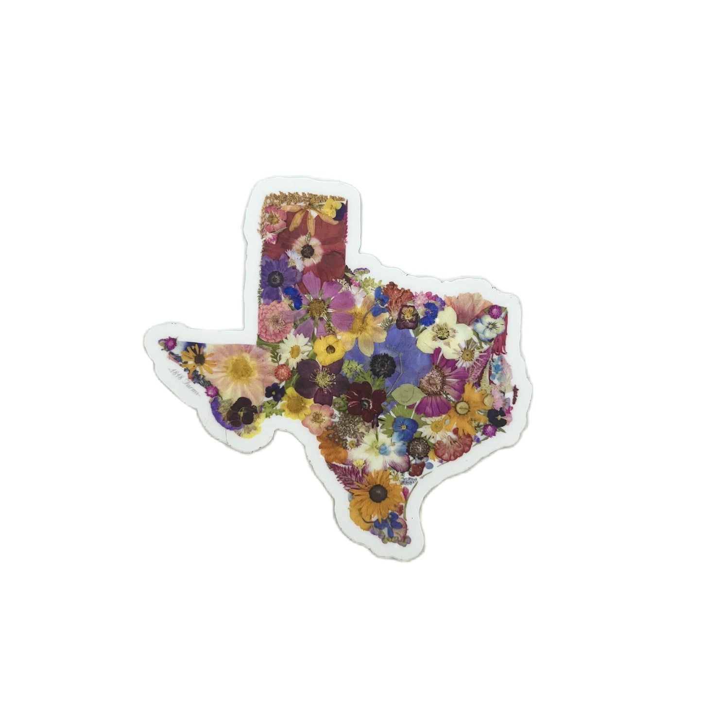 Texas Themed Vinyl Sticker - "Where I Bloom" Collection Vinyl Sticker 1818 Farms