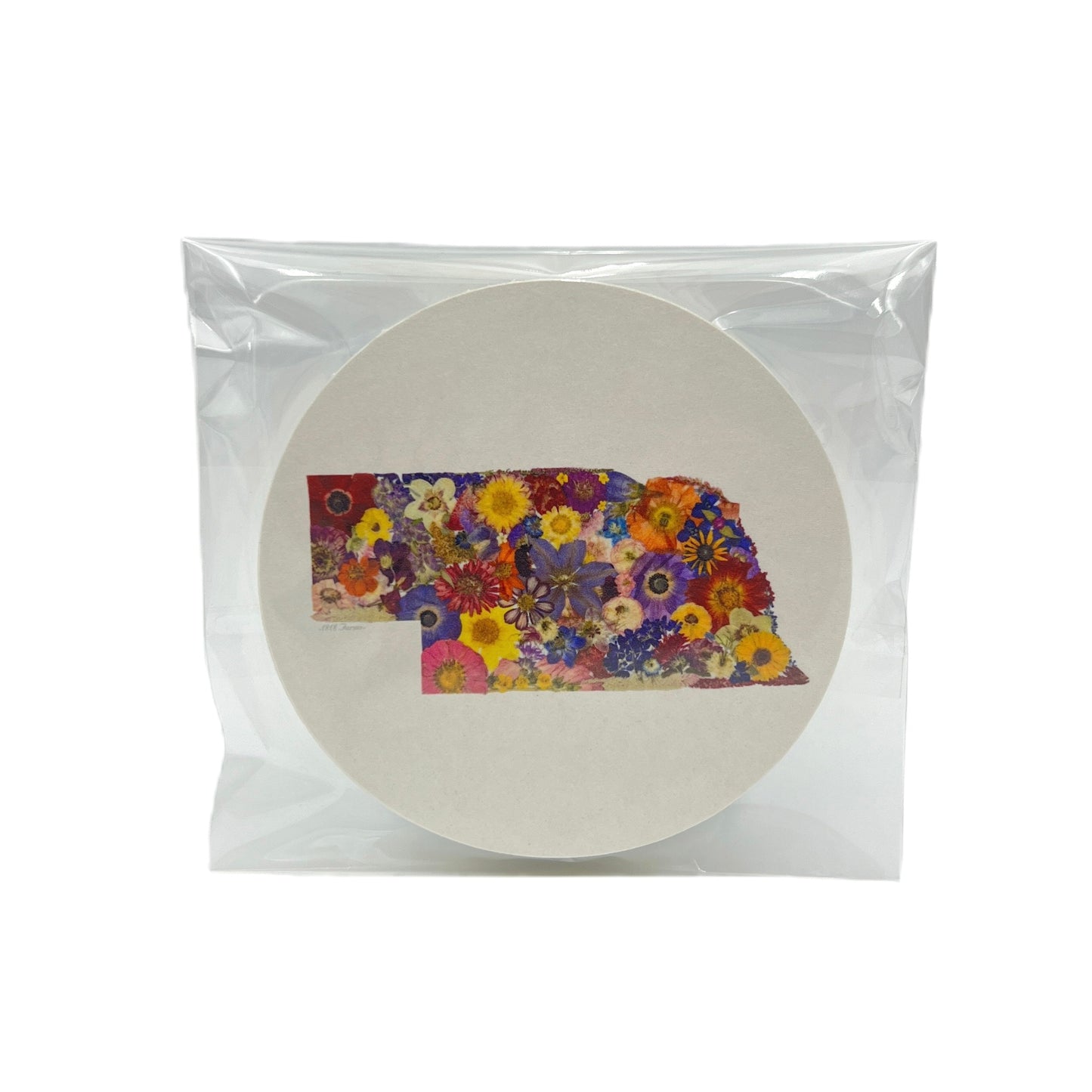 Nebraska Themed Coasters (Set of 6) - "Where I Bloom" Collection Coaster 1818 Farms