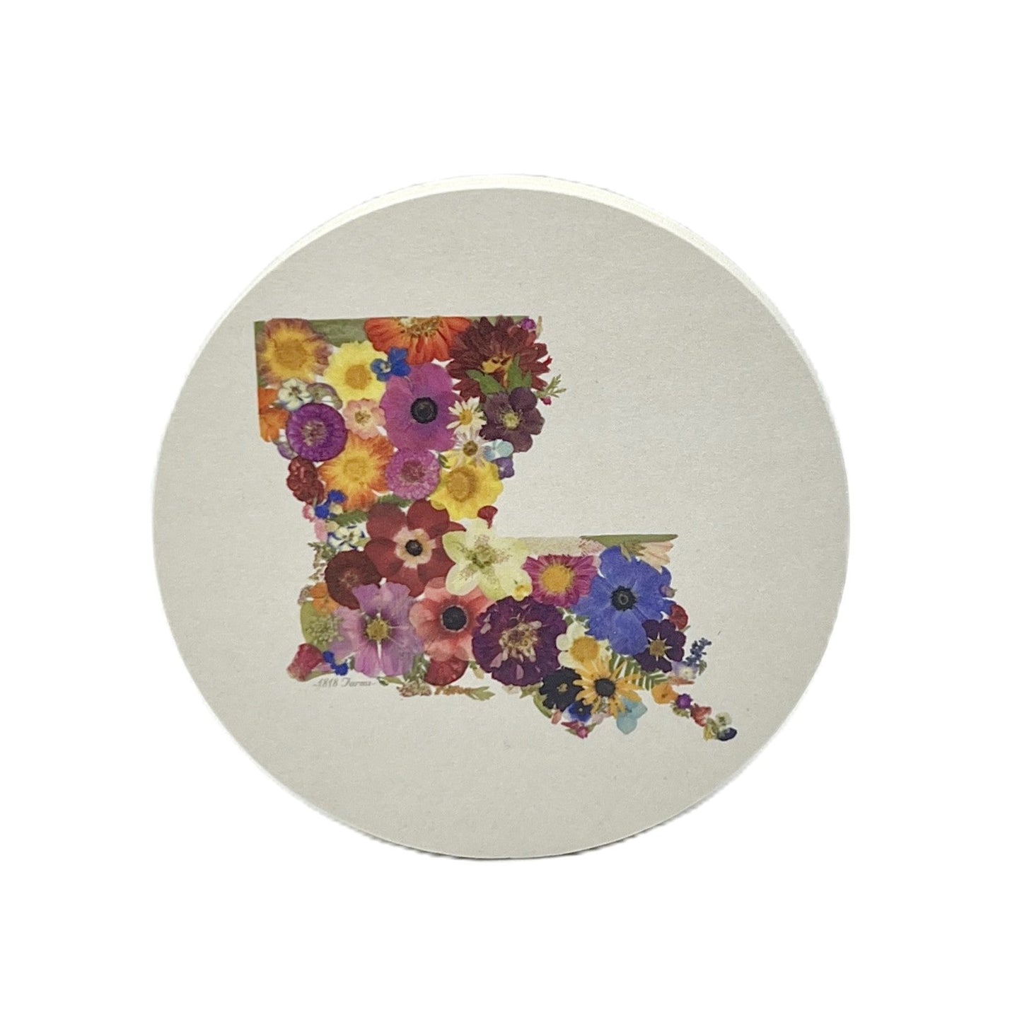 State Themed Coasters (Set of 6) - "Where I Bloom" Collection Coaster 1818 Farms Louisiana