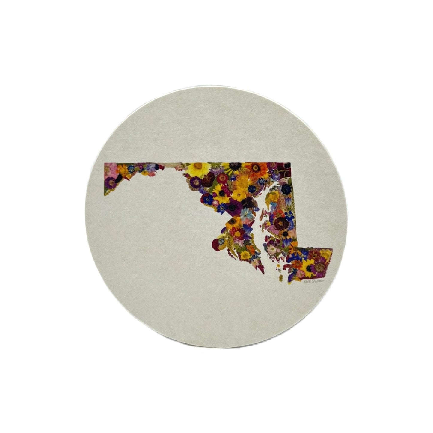 Maryland Themed Coasters (Set of 6) - "Where I Bloom" Collection Coaster 1818 Farms