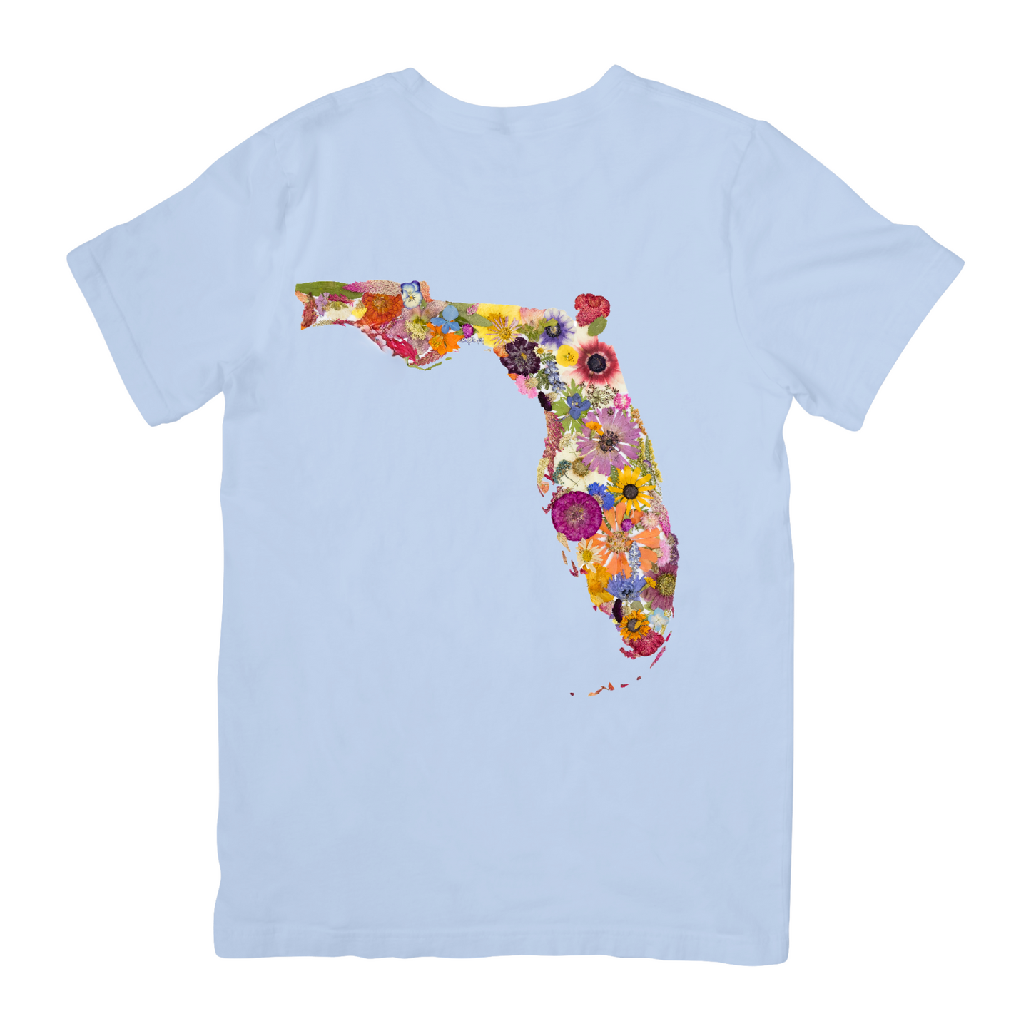 Florida Themed Comfort Colors Tshirt - "Where I Bloom" Collection T-Shirts 1818 Farms Small Chambray Blue