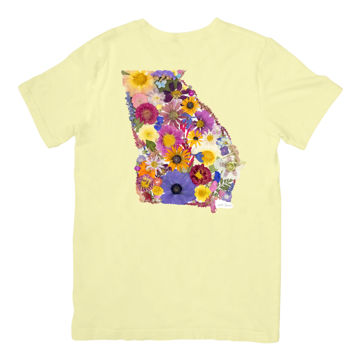 Georgia Themed Comfort Colors Tshirt - "Where I Bloom" Collection T-Shirts 1818 Farms Small Banana Yellow