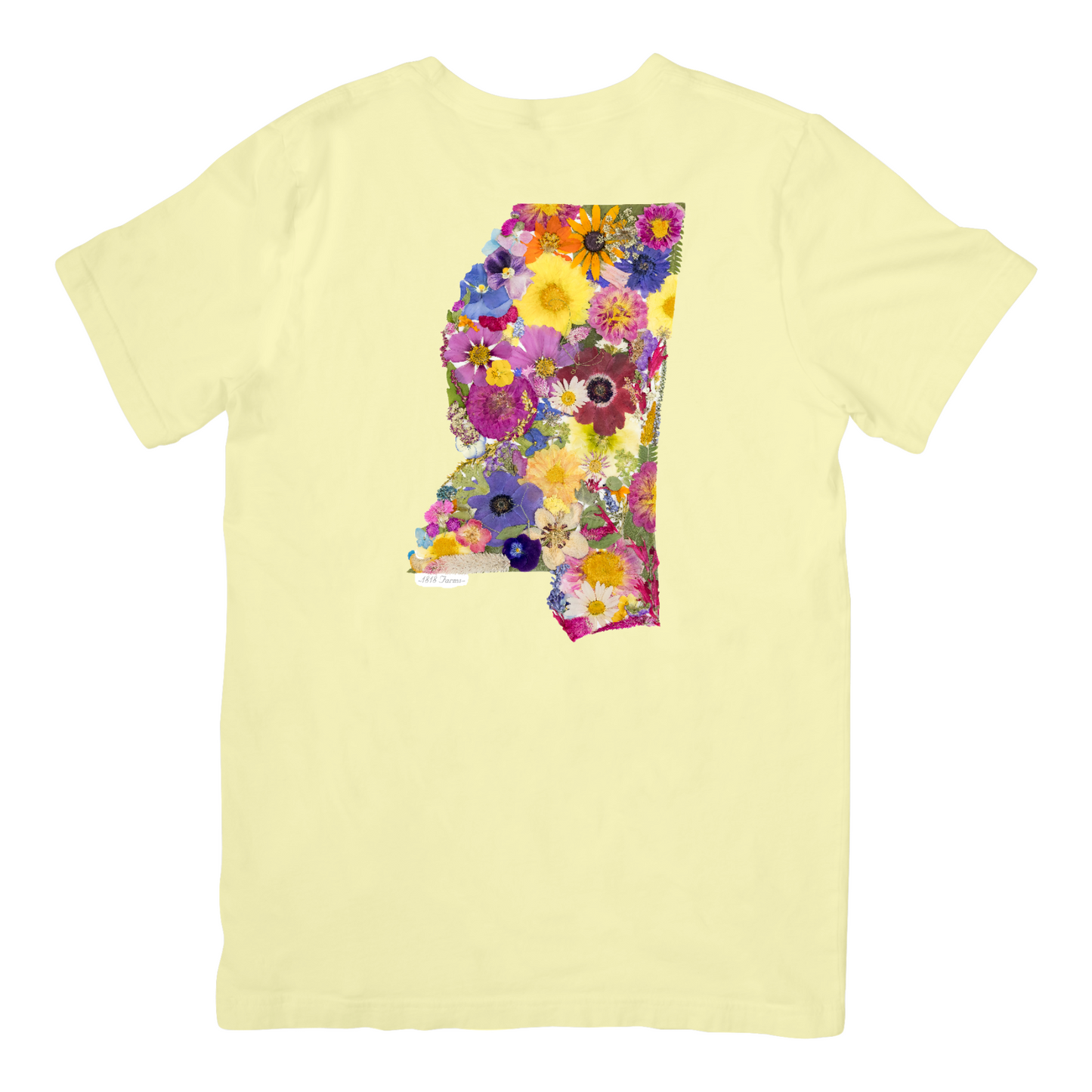 Mississippi Themed Comfort Colors Tshirt - "Where I Bloom" Collection T-Shirts 1818 Farms Small Banana Yellow
