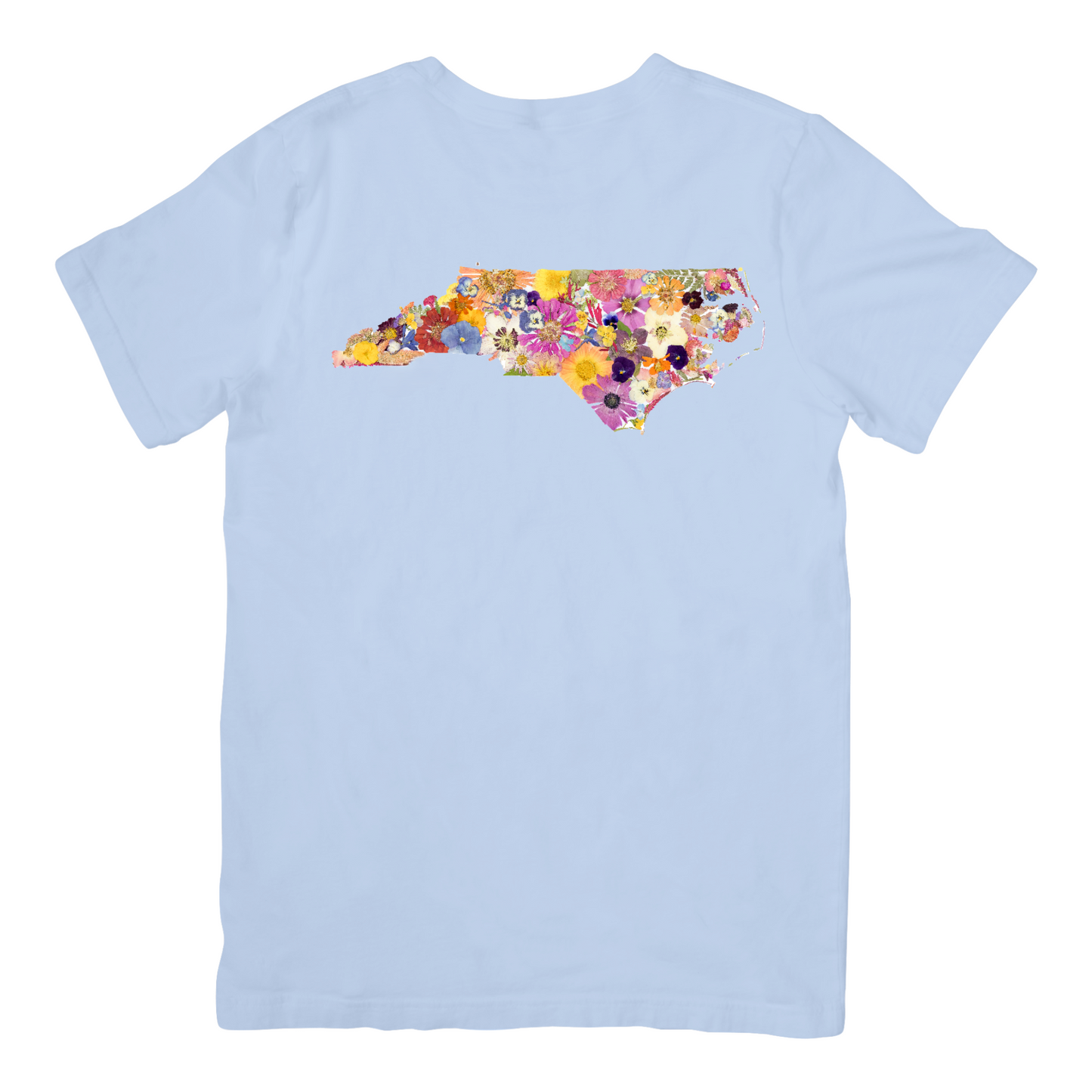 North Carolina Themed Comfort Colors Tshirt - "Where I Bloom" Collection T-Shirts 1818 Farms Small Chambray Blue