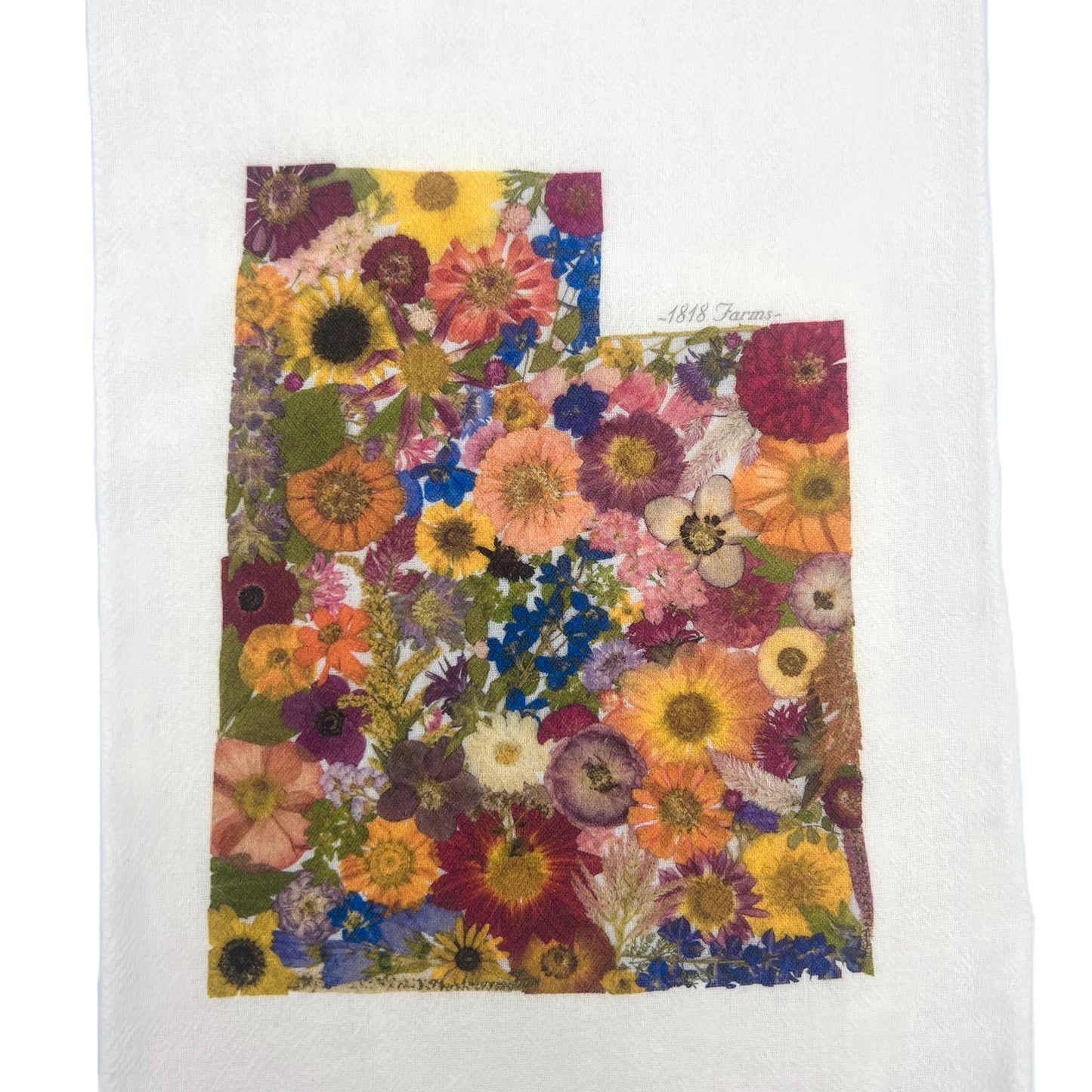 Utah Themed Flour Sack Towel - "Where I Bloom" Collection Towel 1818 Farms