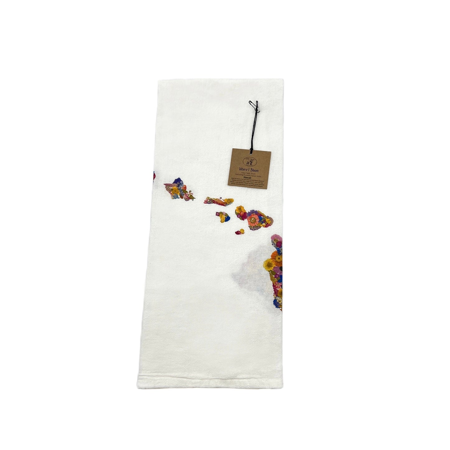 Hawaii Themed Flour Sack Towel - "Where I Bloom" Collection Towel 1818 Farms