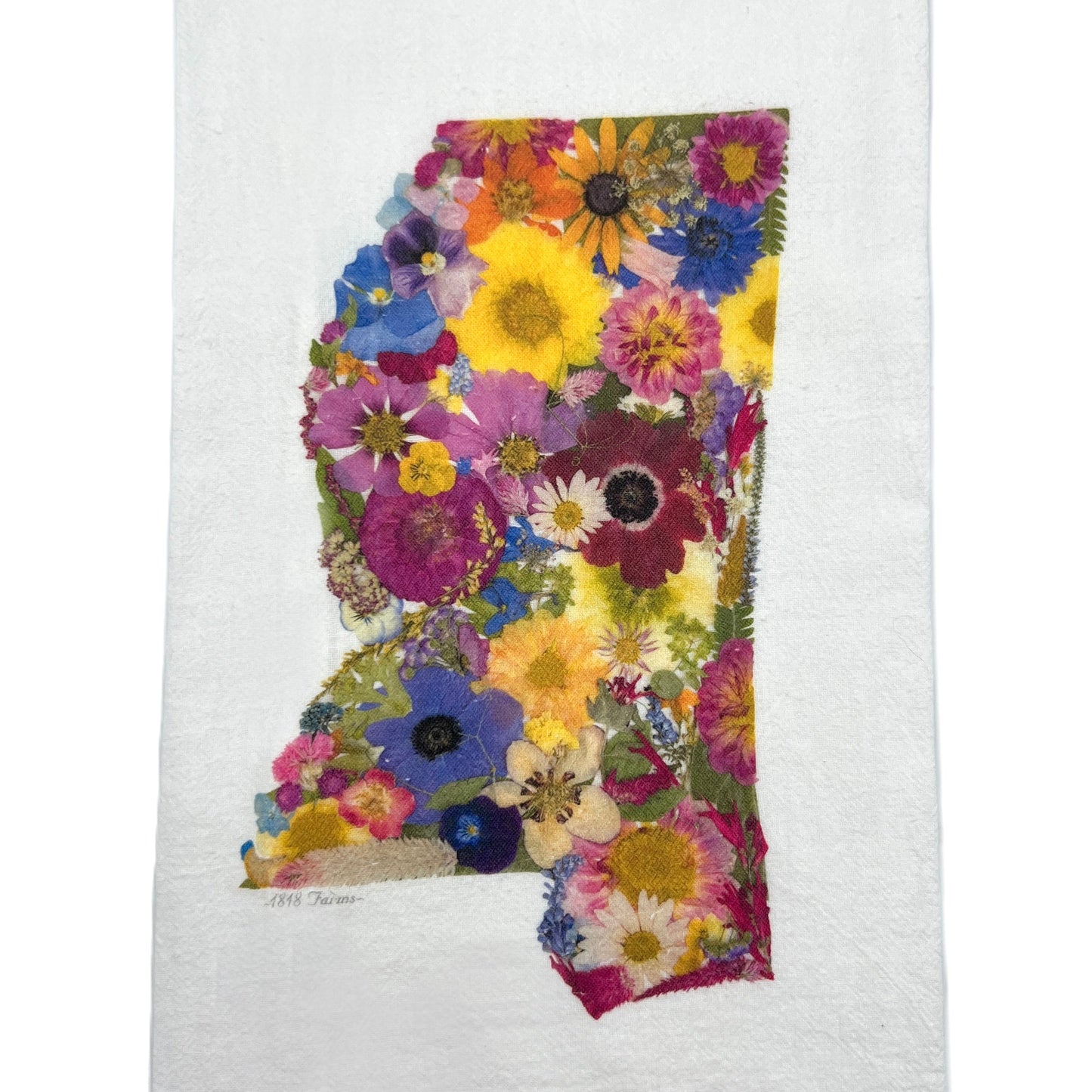 Mississippi Themed Flour Sack Towel - "Where I Bloom" Collection Towel 1818 Farms
