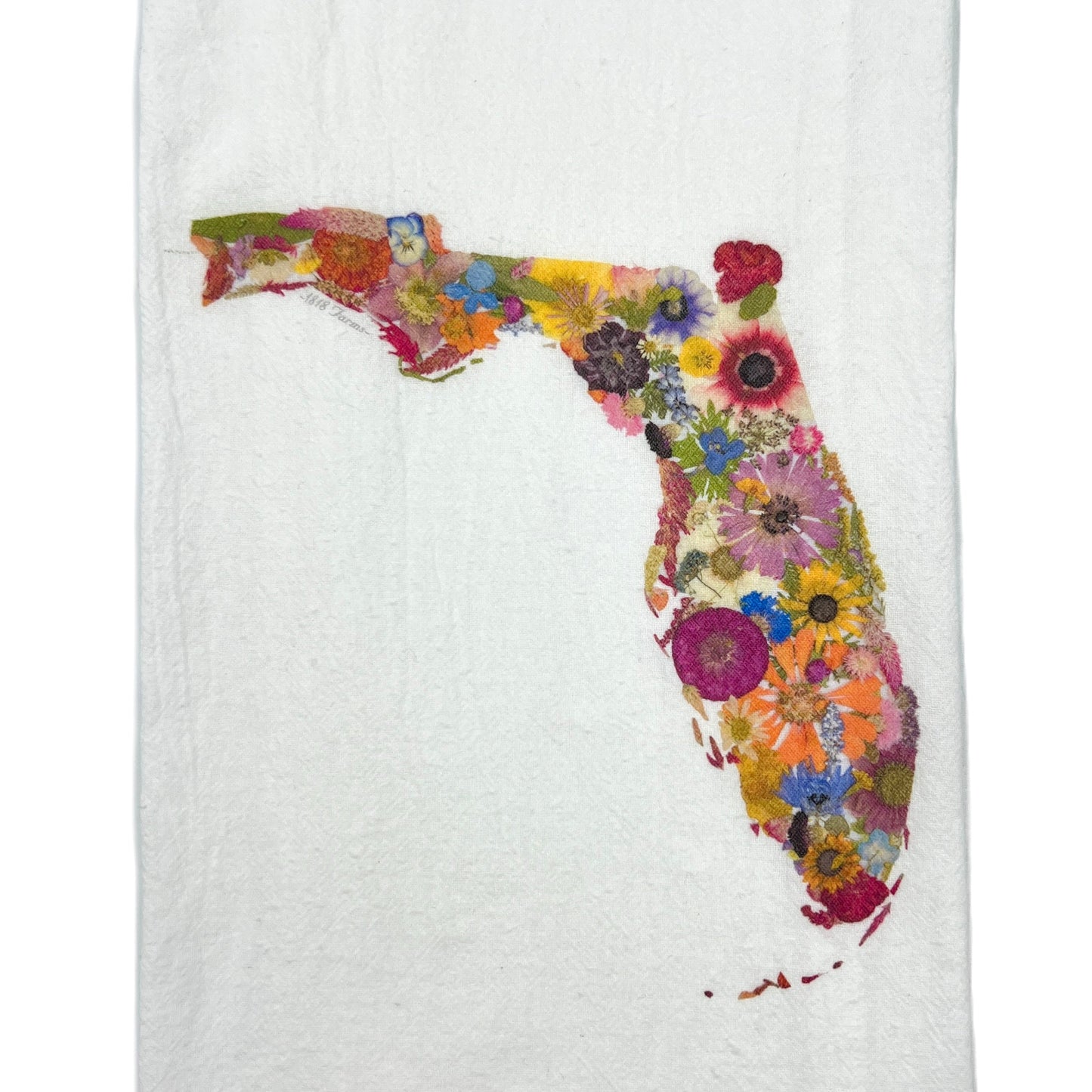 Florida Themed Flour Sack Towel - "Where I Bloom" Collection Towel 1818 Farms