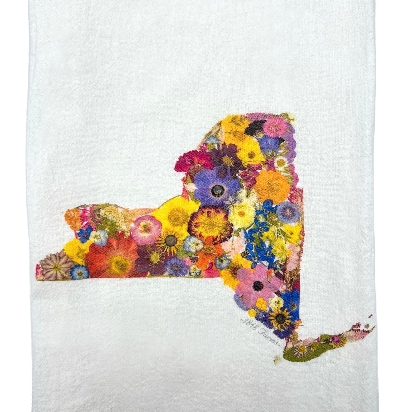 New York Themed Flour Sack Towel - "Where I Bloom" Collection Towel 1818 Farms