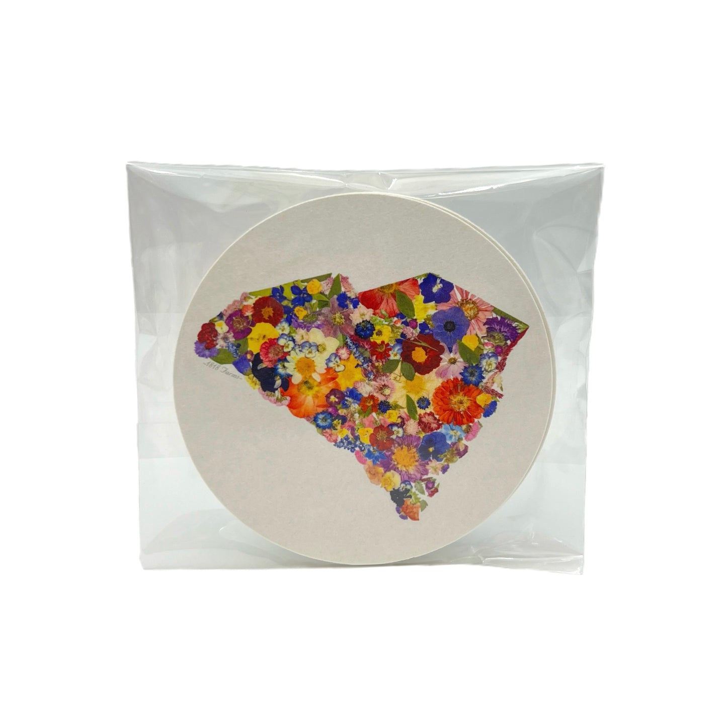 South Carolina Themed Coasters (Set of 6) - "Where I Bloom" Collection Coaster 1818 Farms