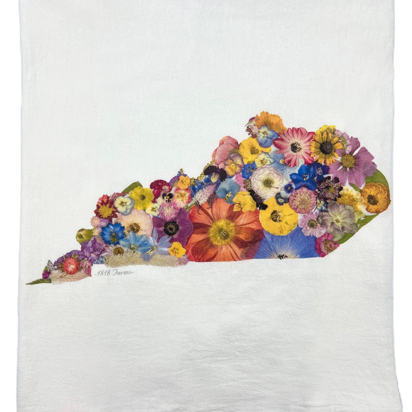 Kentucky Themed Flour Sack Towel - "Where I Bloom" Collection Towel 1818 Farms
