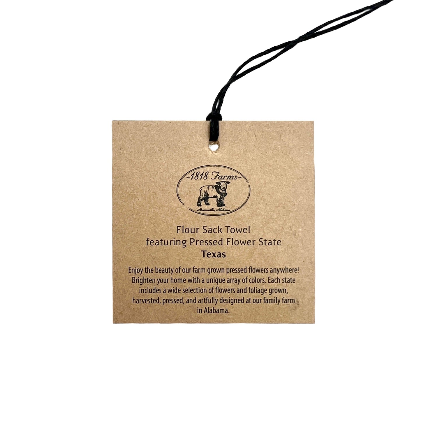 Texas Themed Flour Sack Towel - "Where I Bloom" Collection Towel 1818 Farms