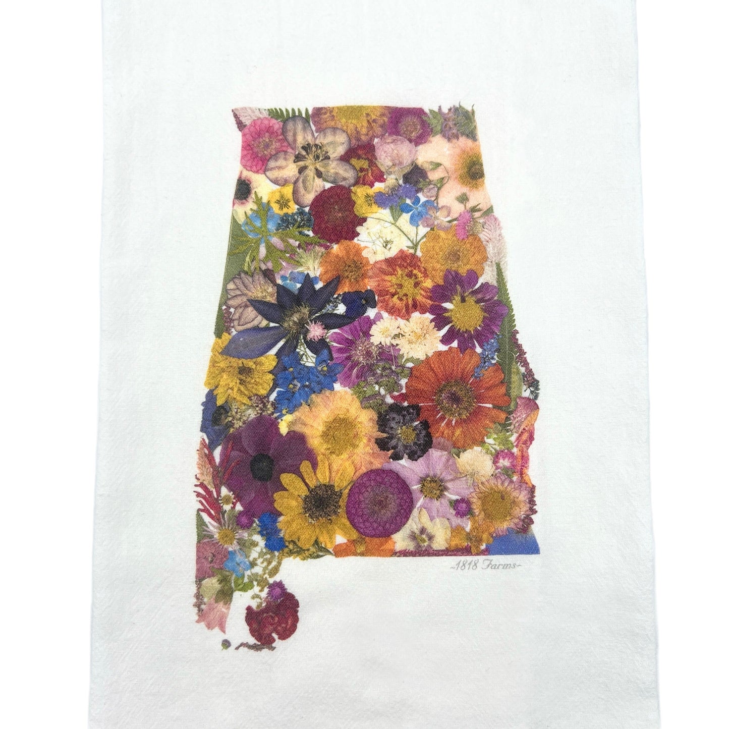 Alabama Themed Flour Sack Towel - "Where I Bloom" Collection Towel 1818 Farms