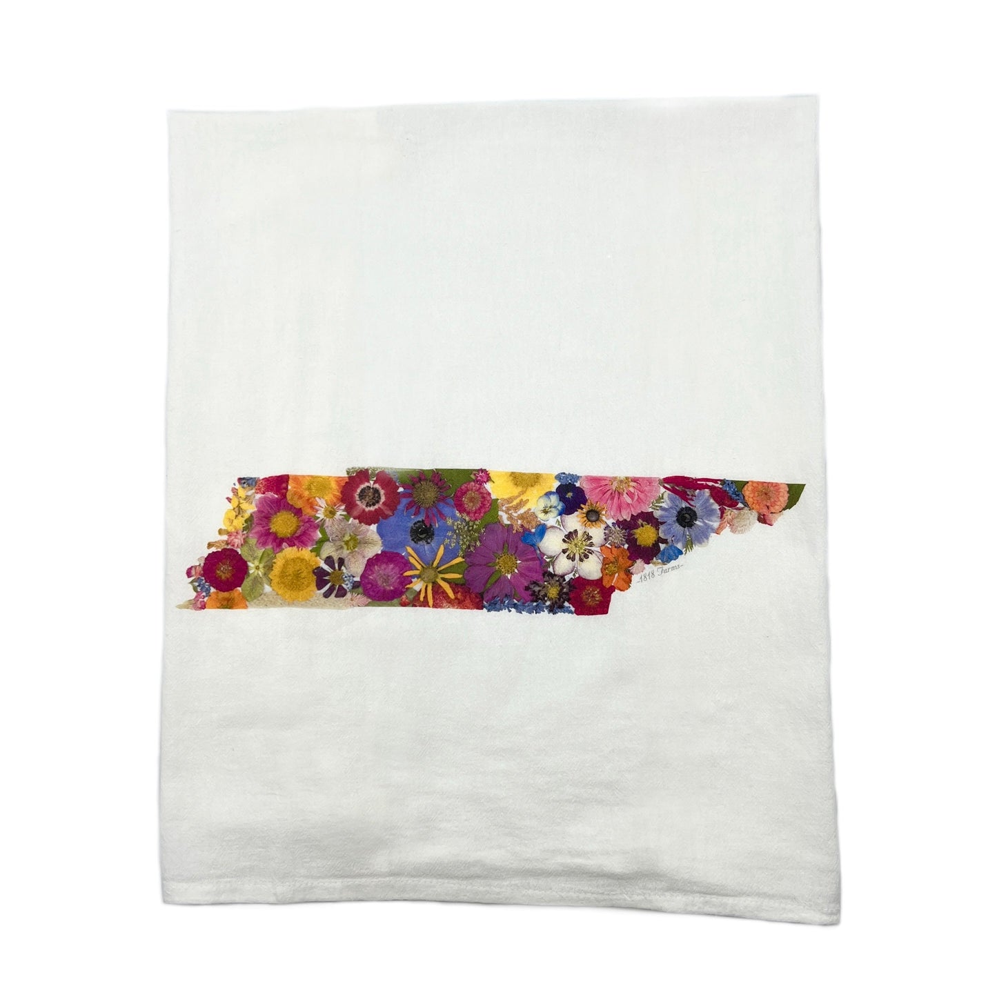 Tennessee Themed Flour Sack Towel - "Where I Bloom" Collection Towel 1818 Farms