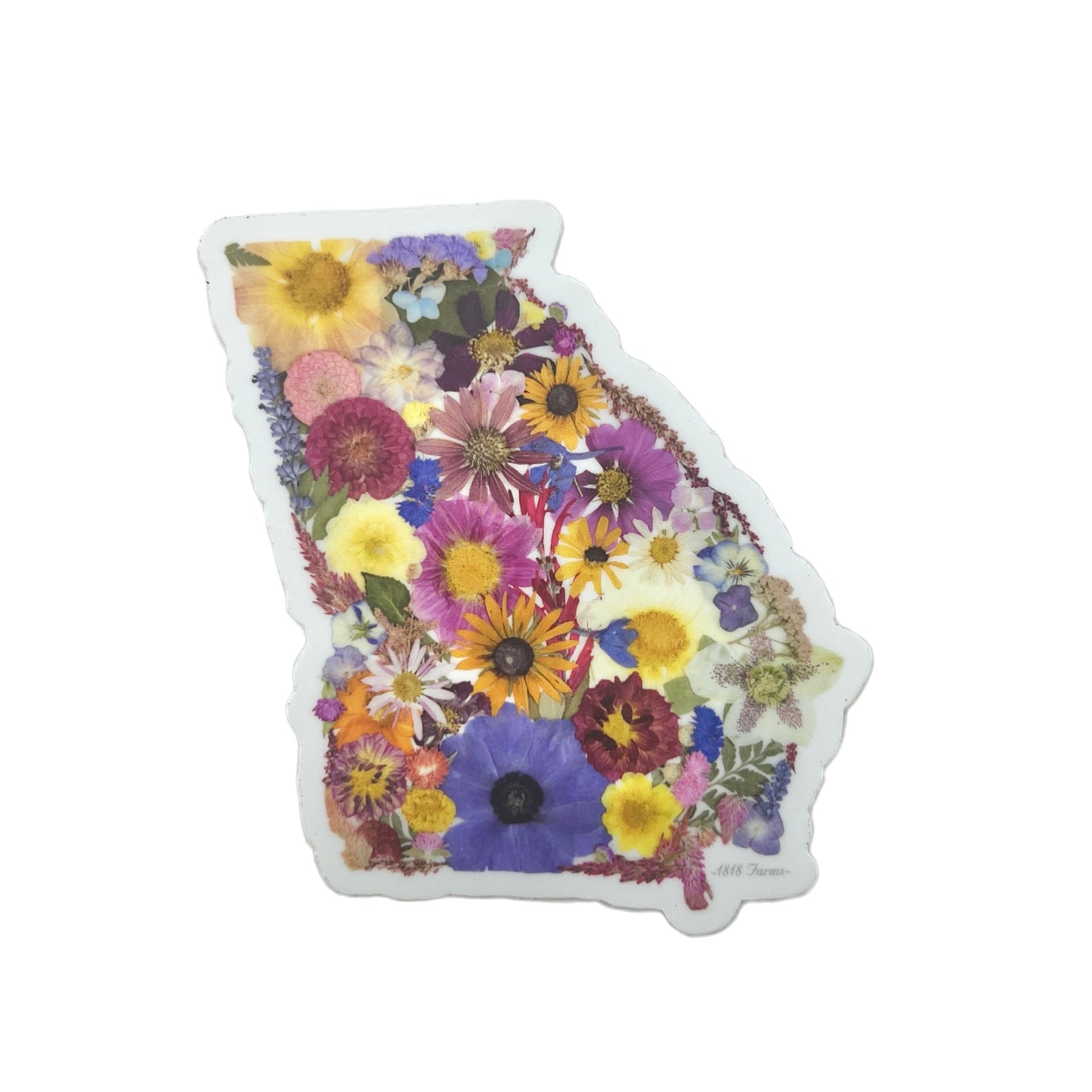 State Themed Vinyl Sticker - "Where I Bloom" Collection Vinyl Sticker 1818 Farms Georgia