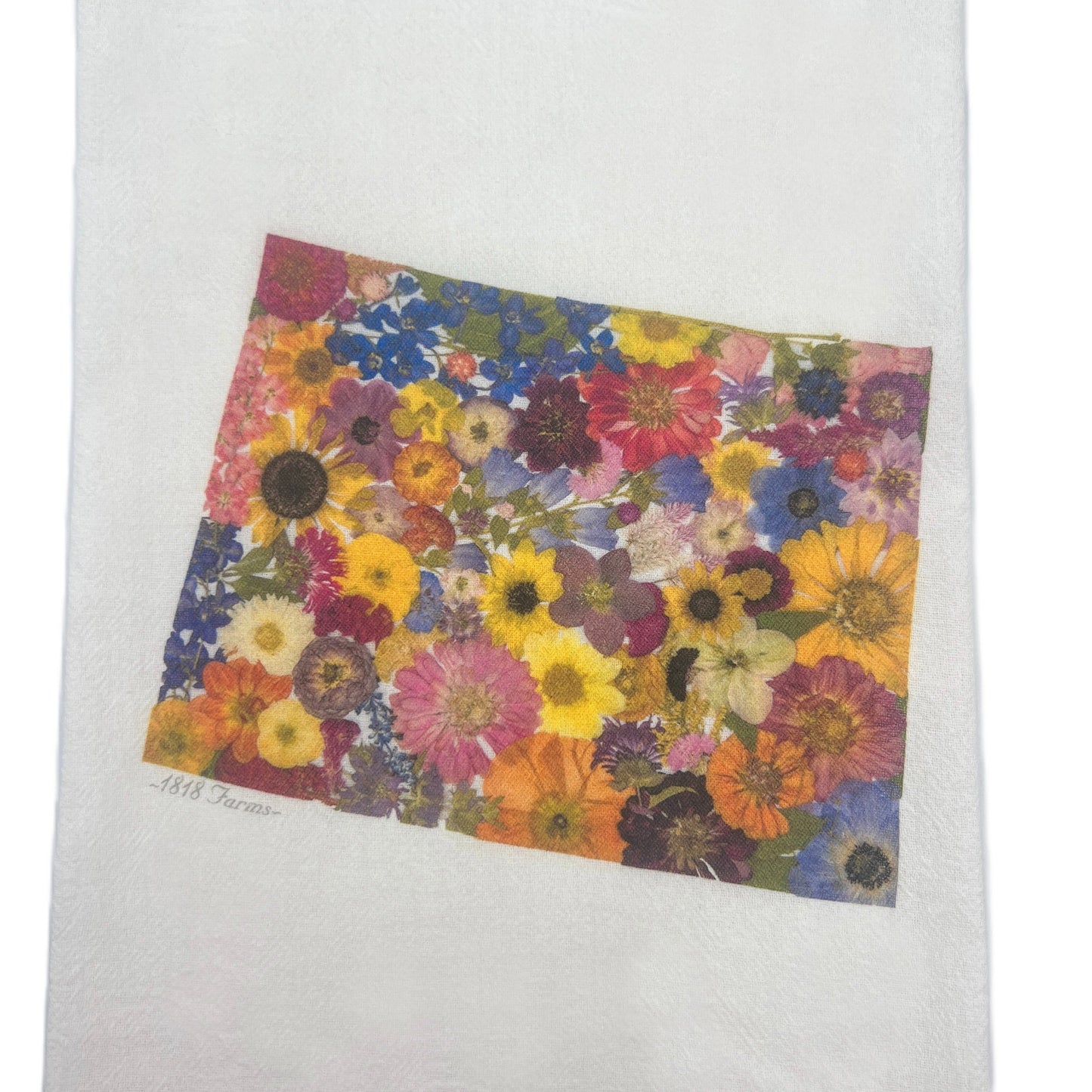 Wyoming Themed Flour Sack Towel - "Where I Bloom" Collection Towel 1818 Farms