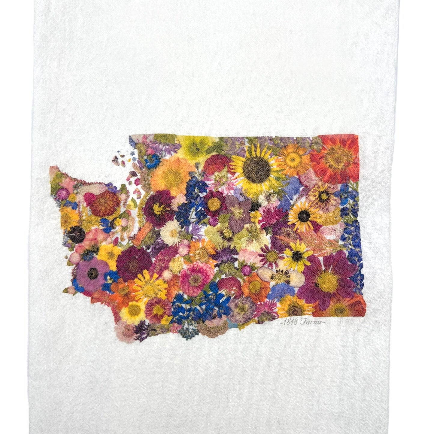 Washington Themed Flour Sack Towel - "Where I Bloom" Collection Towel 1818 Farms