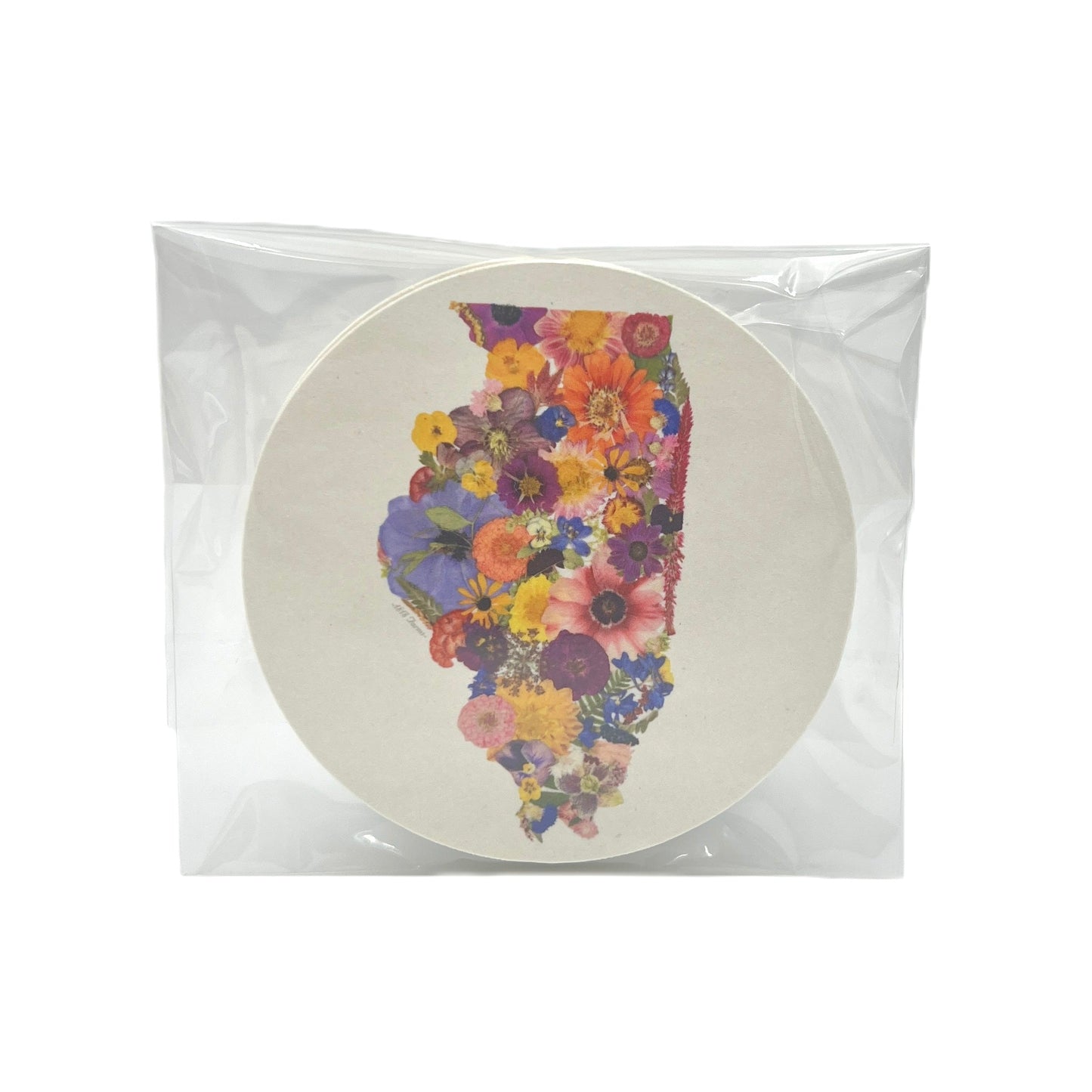 Illinois Themed Coasters (Set of 6) - "Where I Bloom" Collection Coaster 1818 Farms