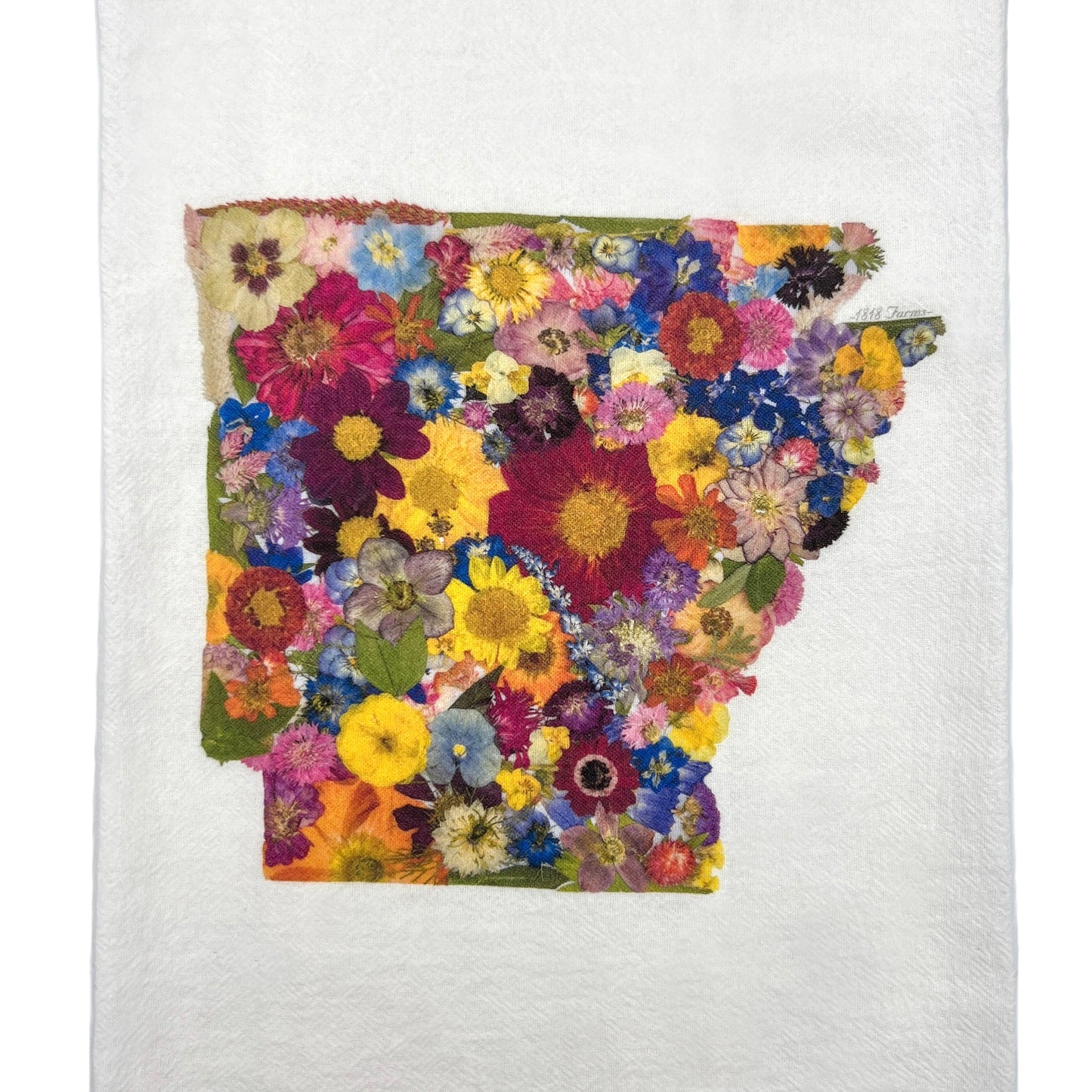 Arkansas Themed Flour Sack Towel - "Where I Bloom" Collection Towel 1818 Farms