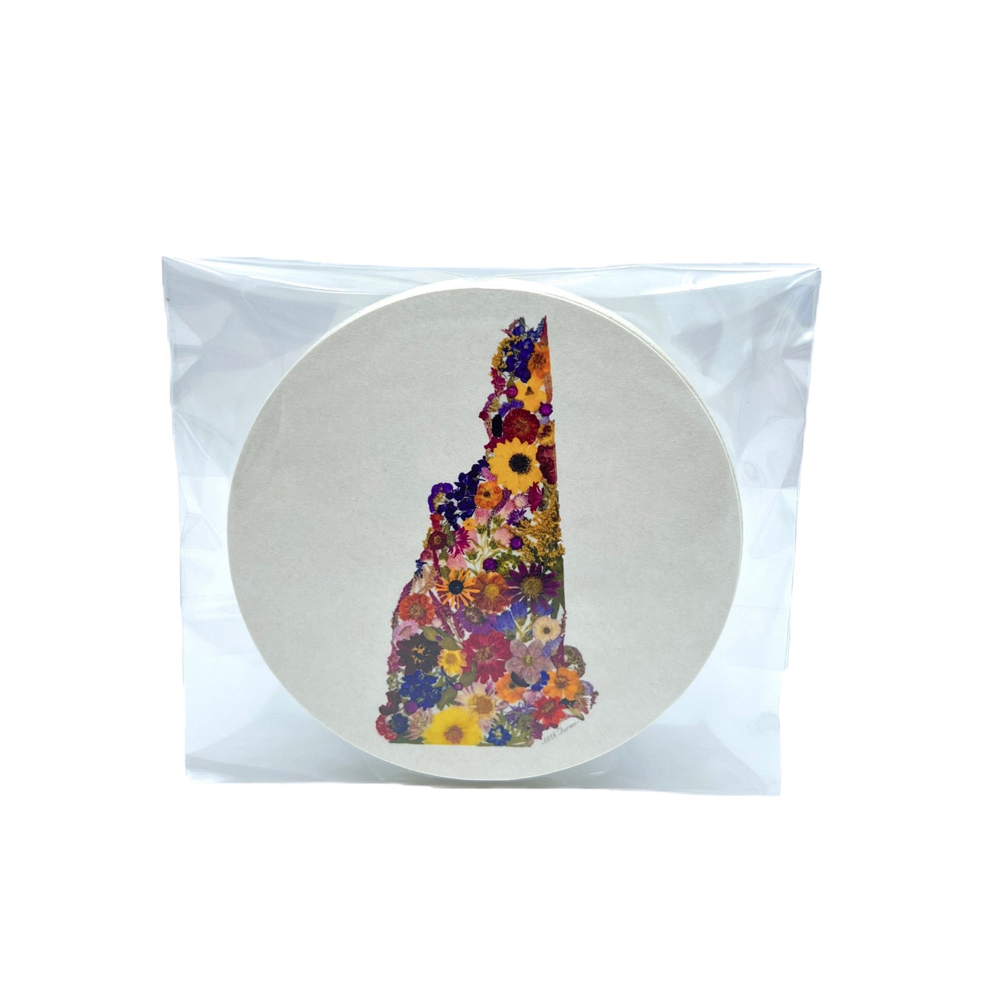 New Hampshire Themed Coasters (Set of 6) - "Where I Bloom" Collection Coaster 1818 Farms