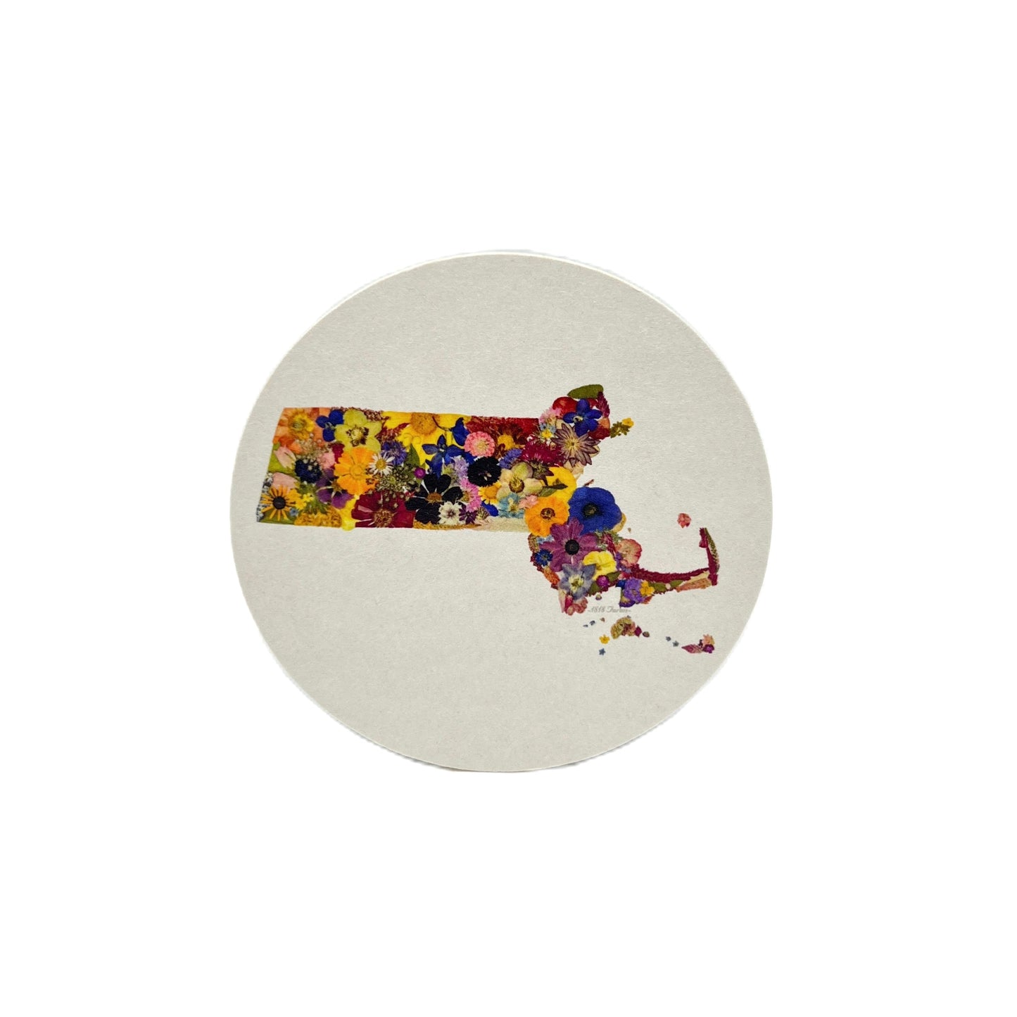 Massachusetts Themed Coasters (Set of 6) - "Where I Bloom" Collection Coaster 1818 Farms