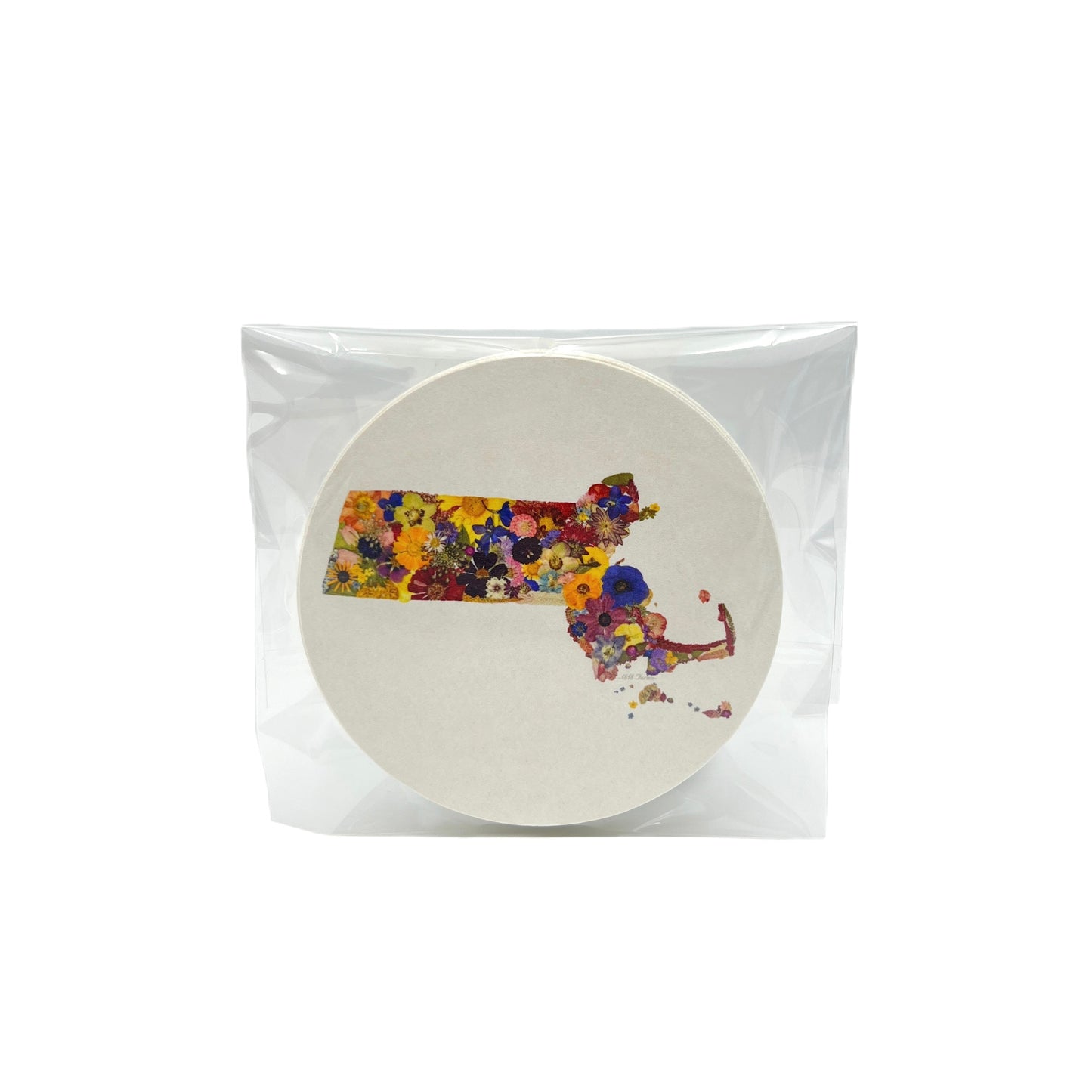 Massachusetts Themed Coasters (Set of 6) - "Where I Bloom" Collection Coaster 1818 Farms