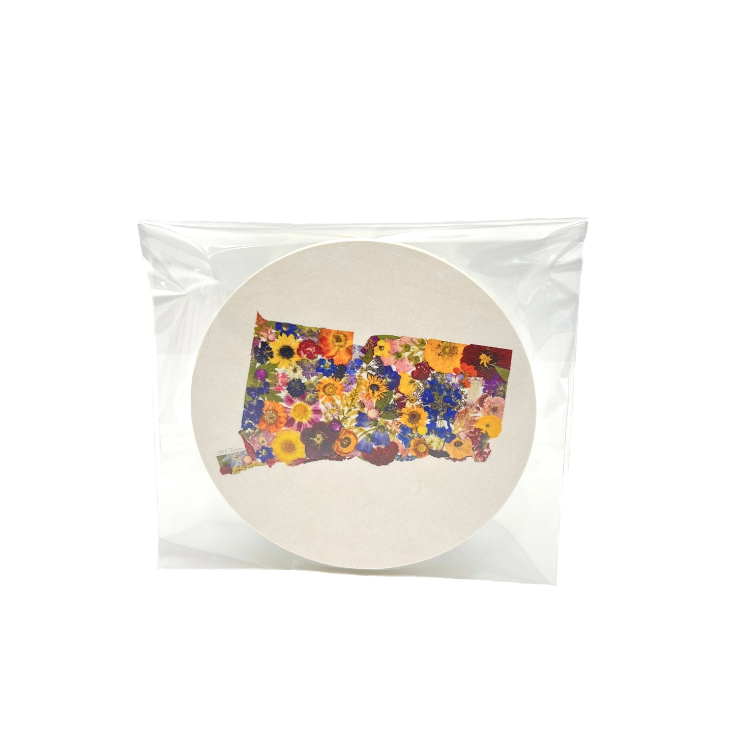 Connecticut Themed Coasters (Set of 6) - "Where I Bloom" Collection Coaster 1818 Farms