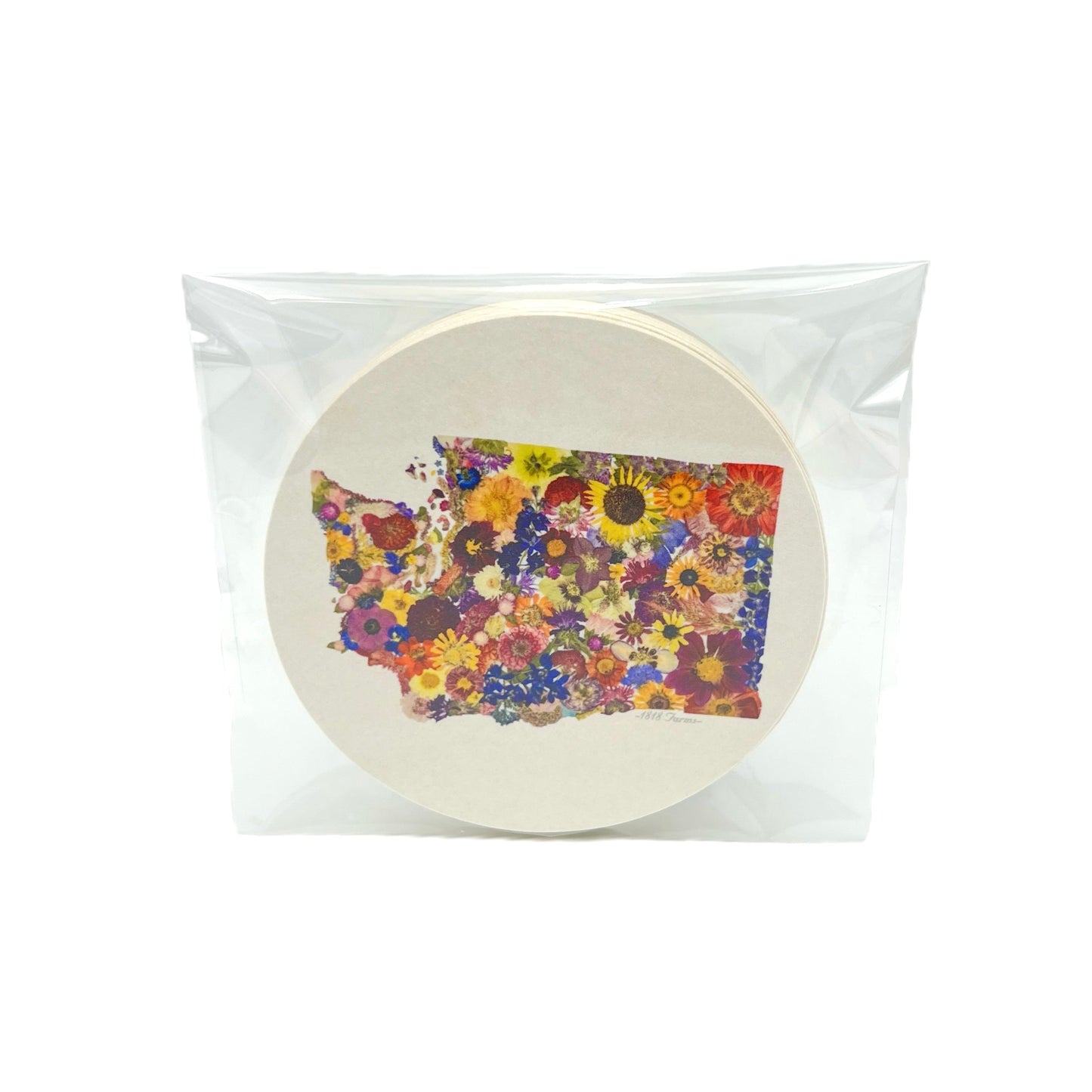 Washington Themed Coasters (Set of 6) - "Where I Bloom" Collection Coaster 1818 Farms