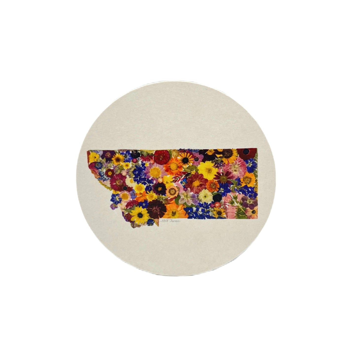 Montana Themed Coasters (Set of 6) - "Where I Bloom" Collection Coaster 1818 Farms