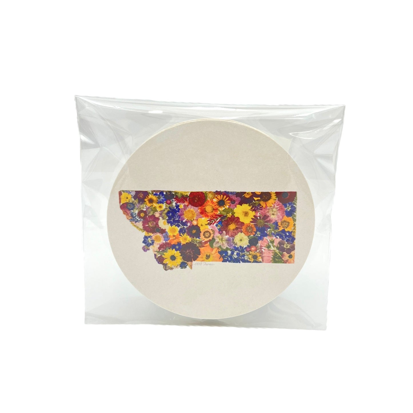 Montana Themed Coasters (Set of 6) - "Where I Bloom" Collection Coaster 1818 Farms