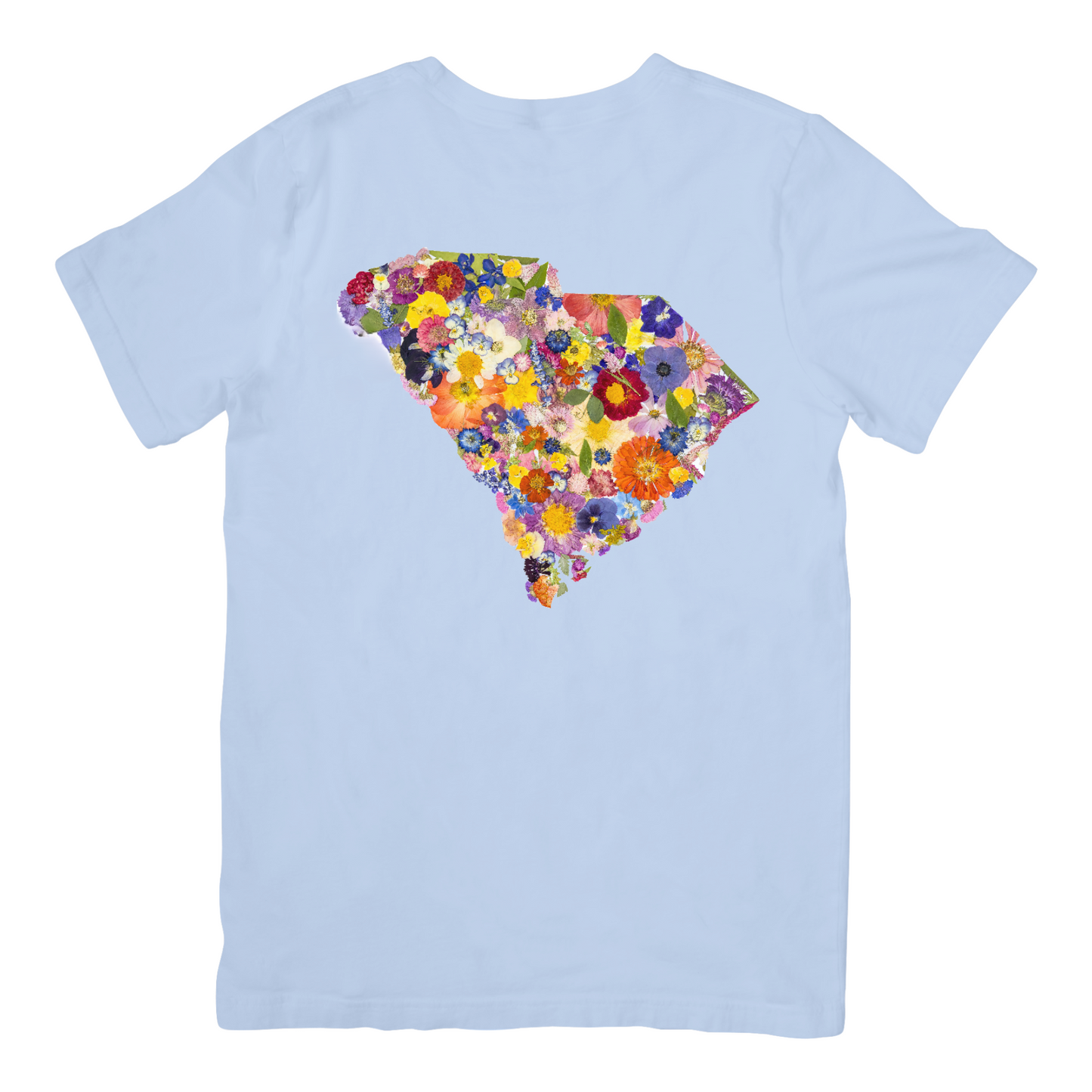 South Carolina Themed Comfort Colors Tshirt - "Where I Bloom" Collection T-Shirts 1818 Farms Small Chambray Blue