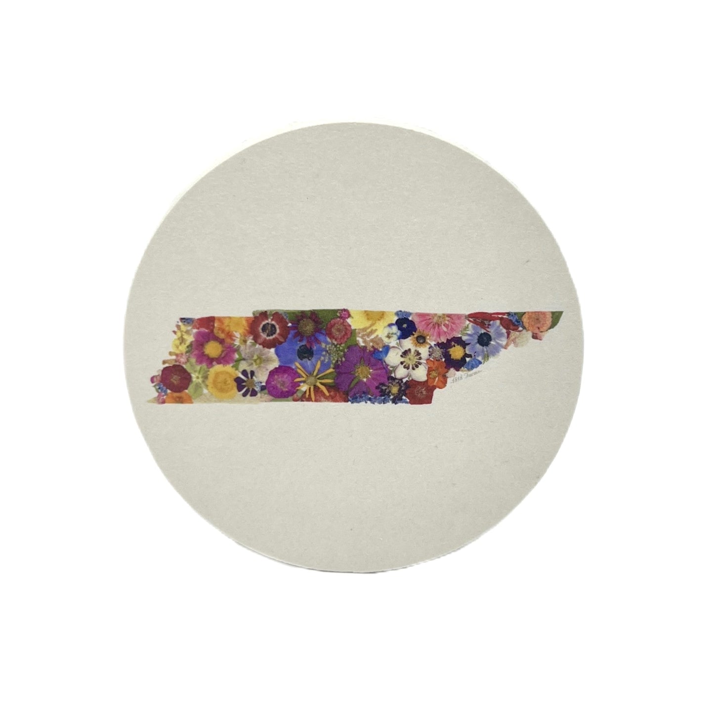 State Themed Coasters (Set of 6) - "Where I Bloom" Collection Coaster 1818 Farms Tennessee