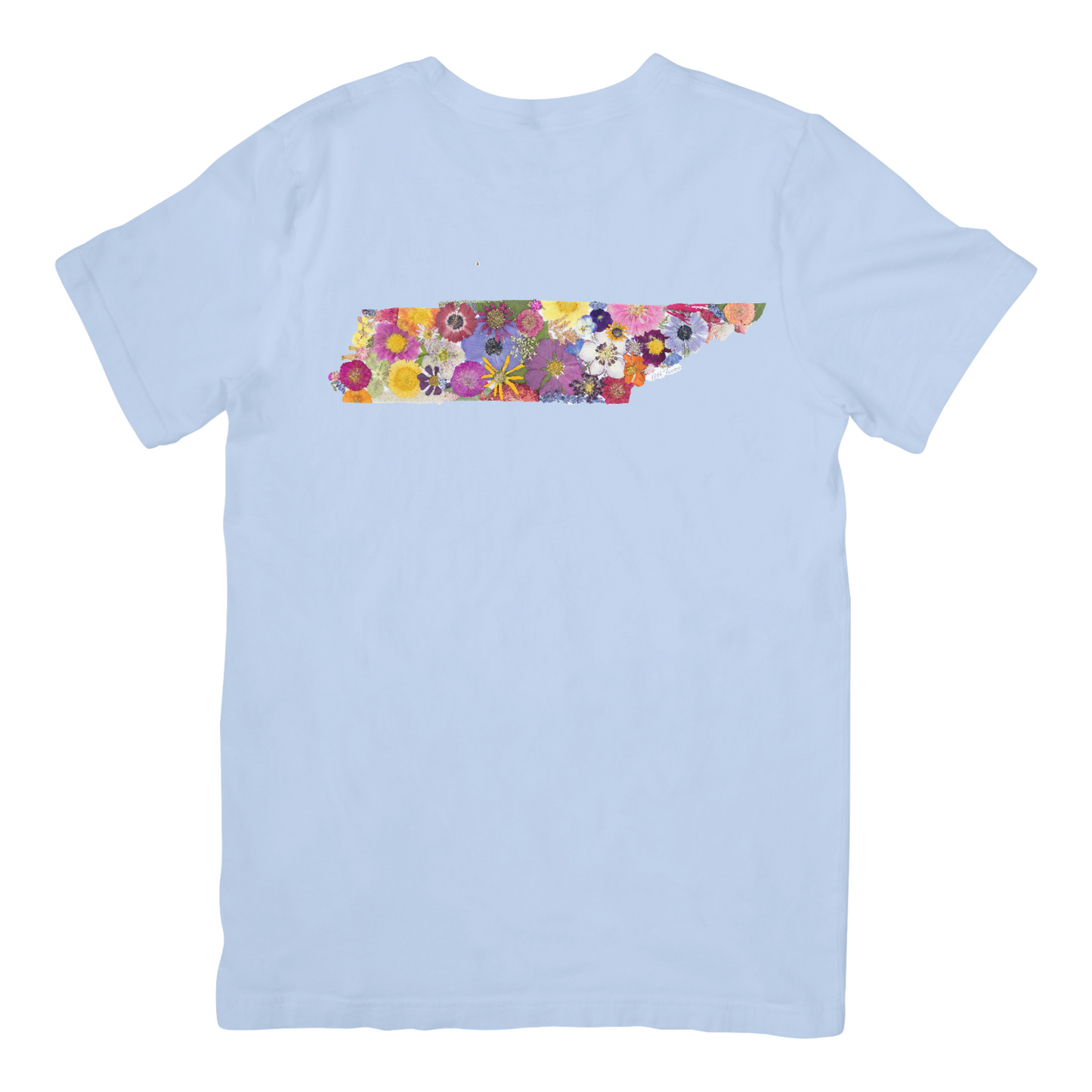 Tennessee Themed Comfort Colors Tshirt - "Where I Bloom" Collection T-Shirts 1818 Farms Small Chambray Blue