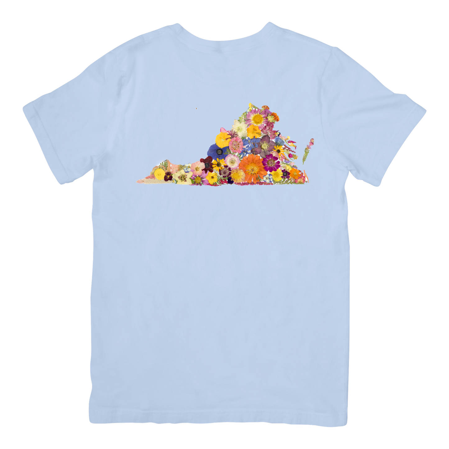 Virginia Themed Comfort Colors Tshirt - "Where I Bloom" Collection T-Shirts 1818 Farms Small Chambray Blue