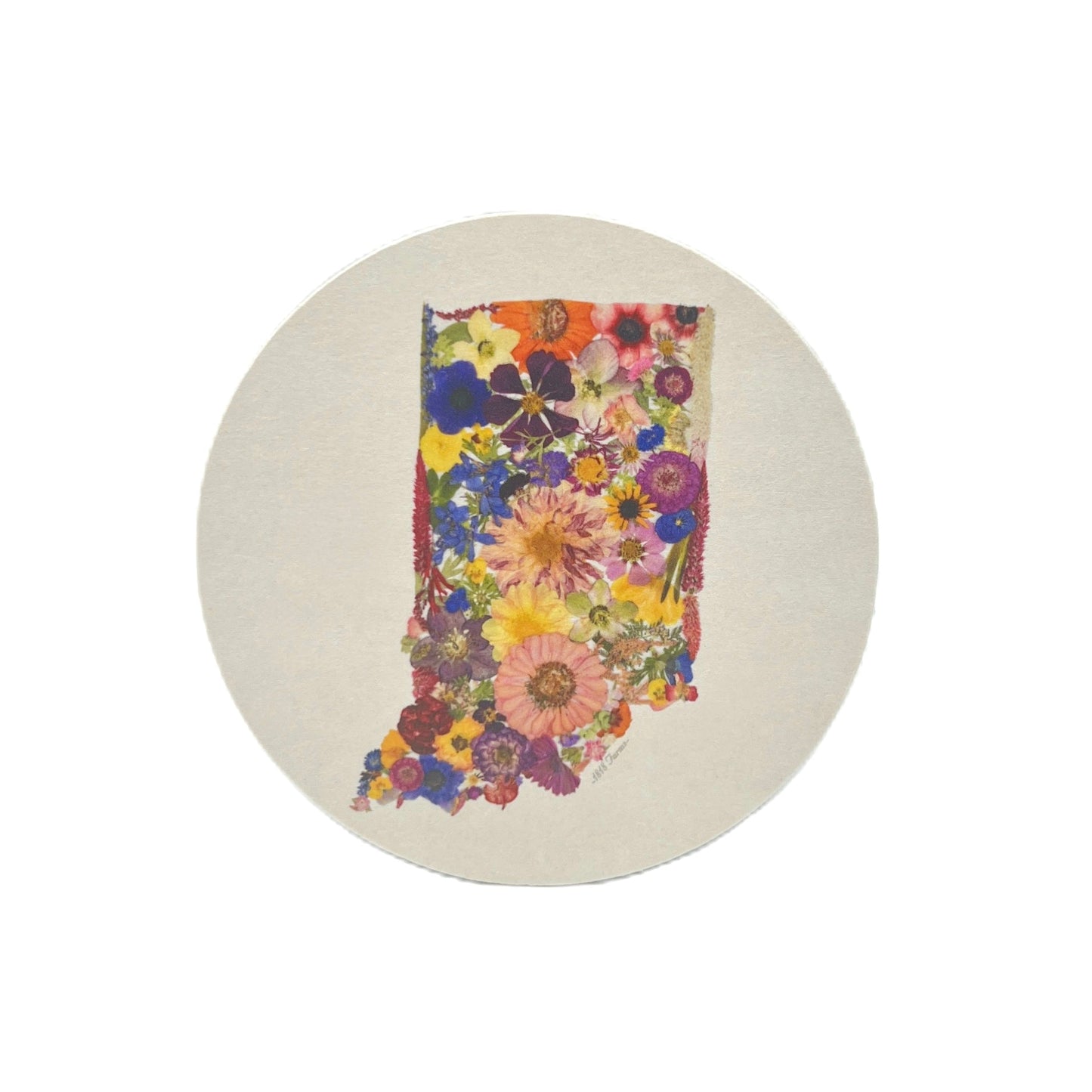 State Themed Coasters (Set of 6) - "Where I Bloom" Collection Coaster 1818 Farms Indiana