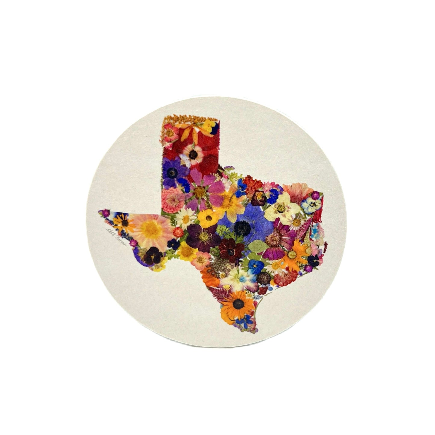 State Themed Coasters (Set of 6) - "Where I Bloom" Collection Coaster 1818 Farms Texas