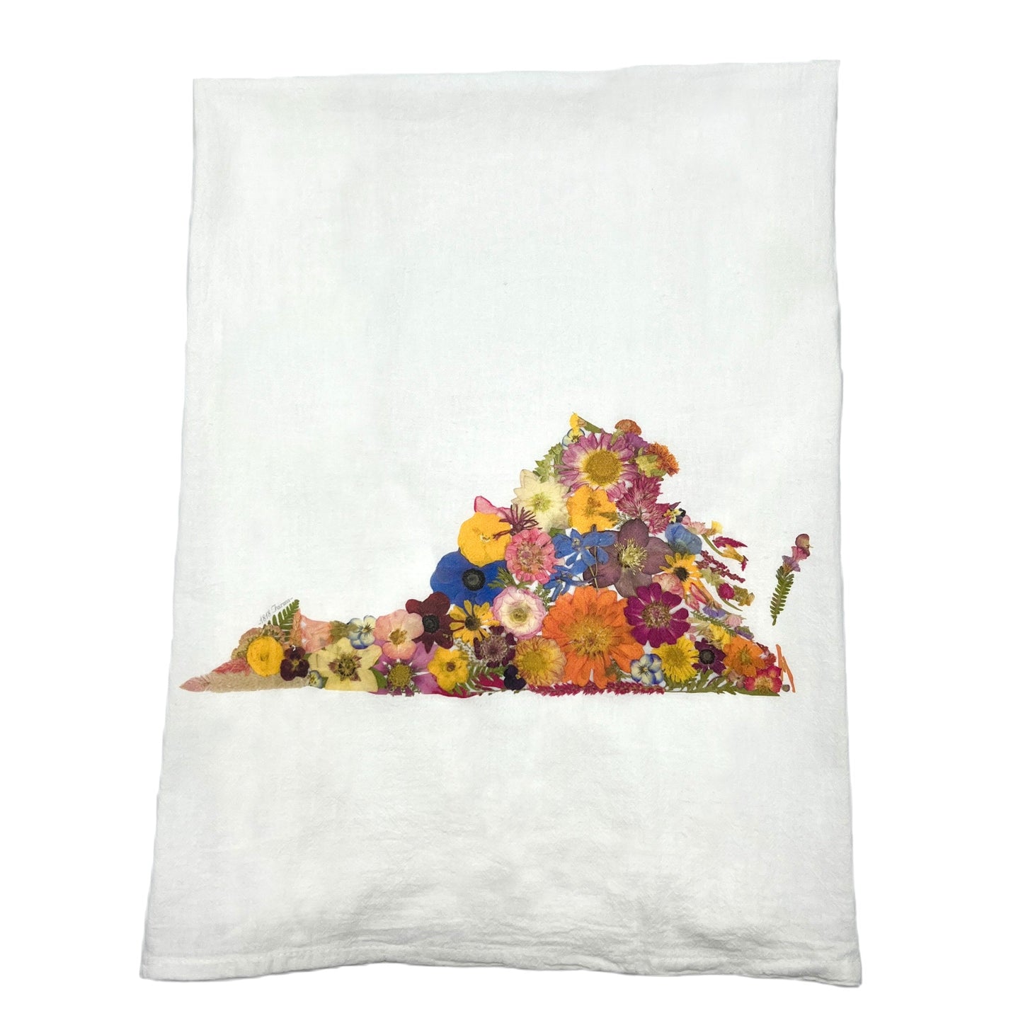 State Themed Flour Sack Towel - "Where I Bloom" Collection Towel 1818 Farms Virginia