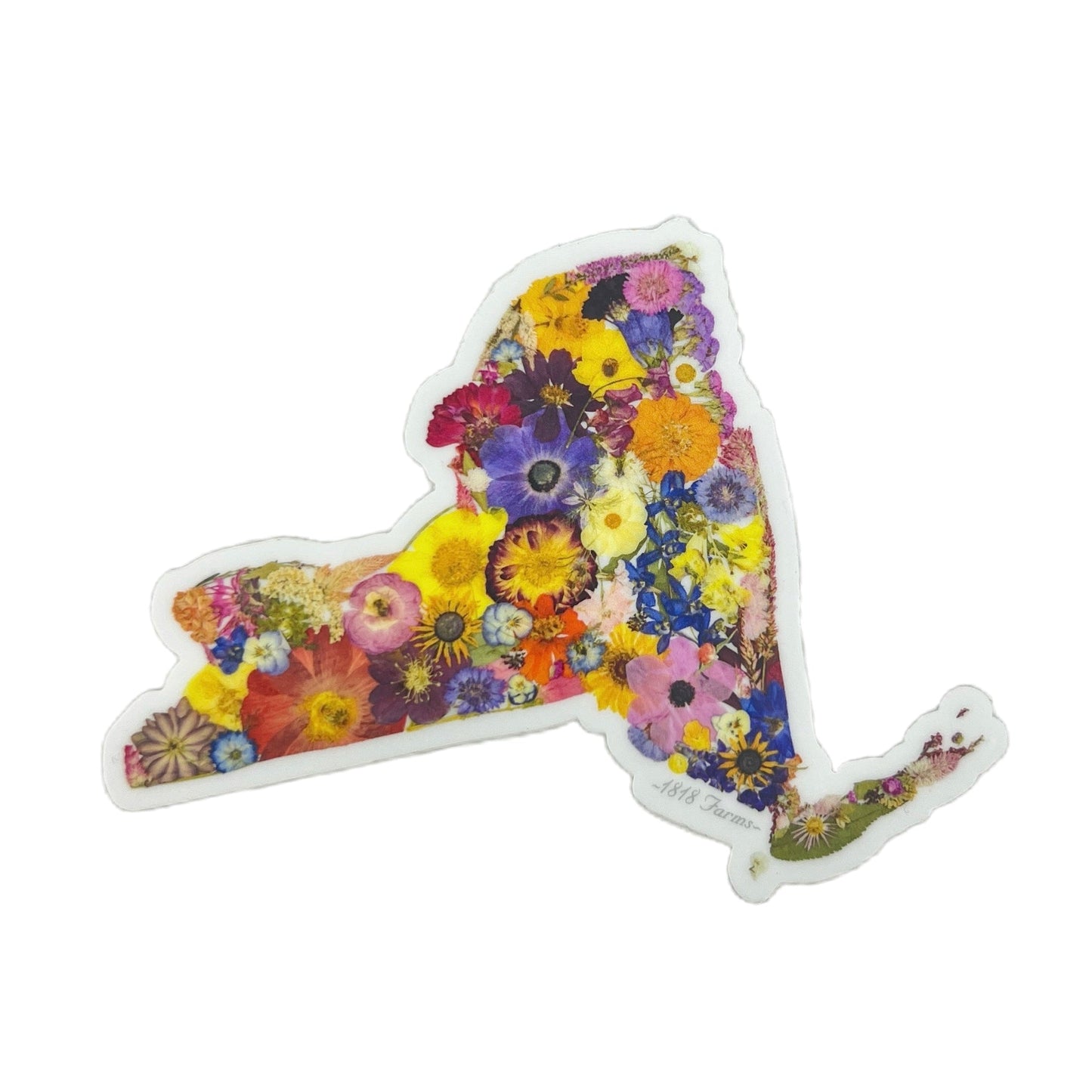 State Themed Vinyl Sticker - "Where I Bloom" Collection Vinyl Sticker 1818 Farms New York