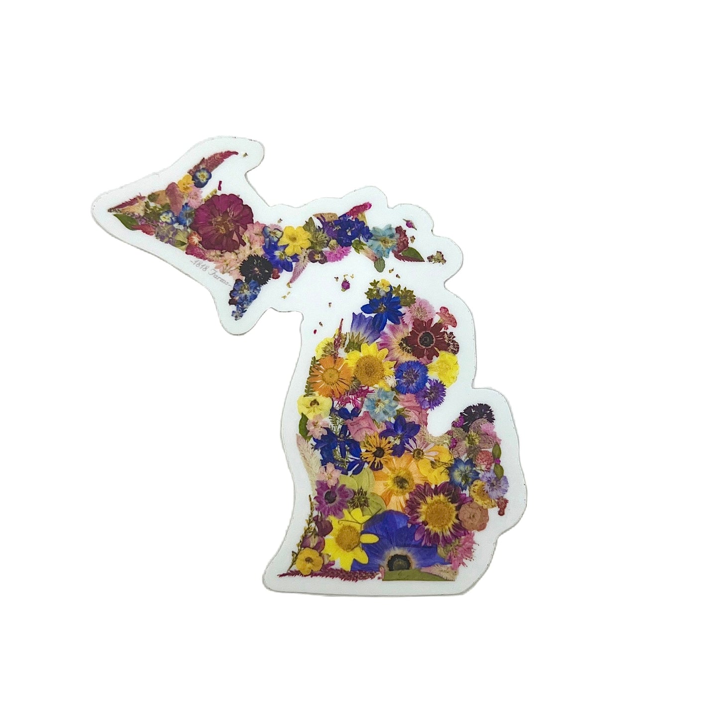 State Themed Vinyl Sticker - "Where I Bloom" Collection Vinyl Sticker 1818 Farms Michigan