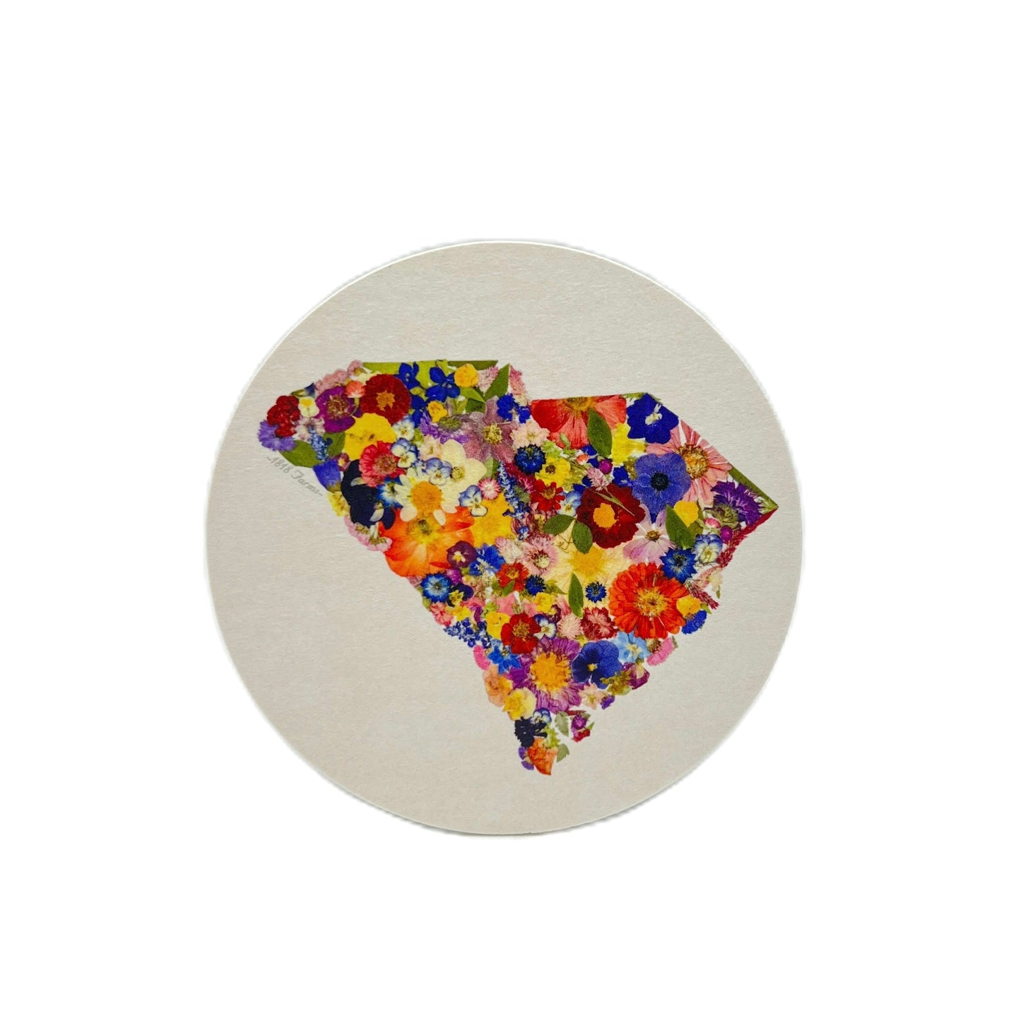State Themed Coasters (Set of 6) - "Where I Bloom" Collection Coaster 1818 Farms South Carolina