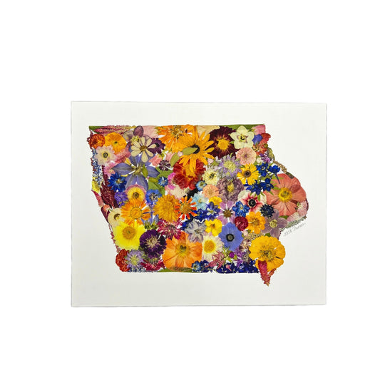 State Themed Giclée Print 11" x "14 - "Where I Bloom" Collection Giclee Art Print 1818 Farms Iowa  