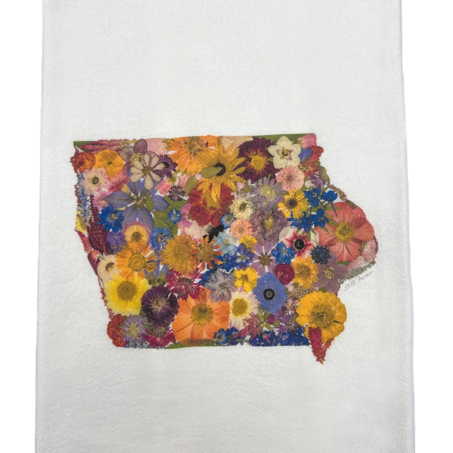 Iowa Themed Flour Sack Towel  - "Where I Bloom" Collection Towel 1818 Farms   