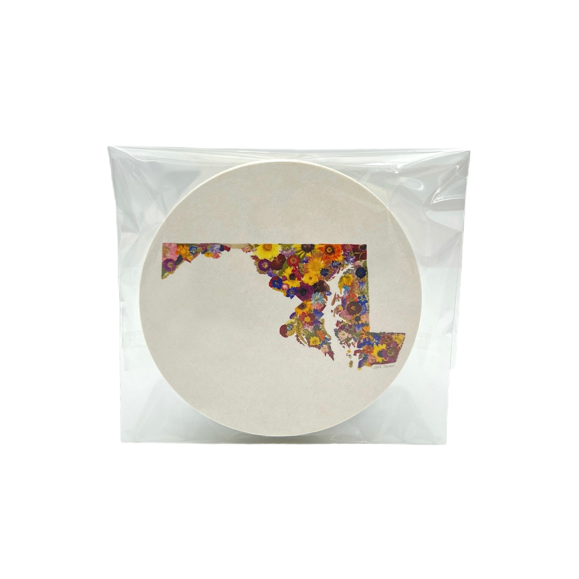 Maryland Themed Coasters (Set of 6)  - "Where I Bloom" Collection Coaster 1818 Farms   