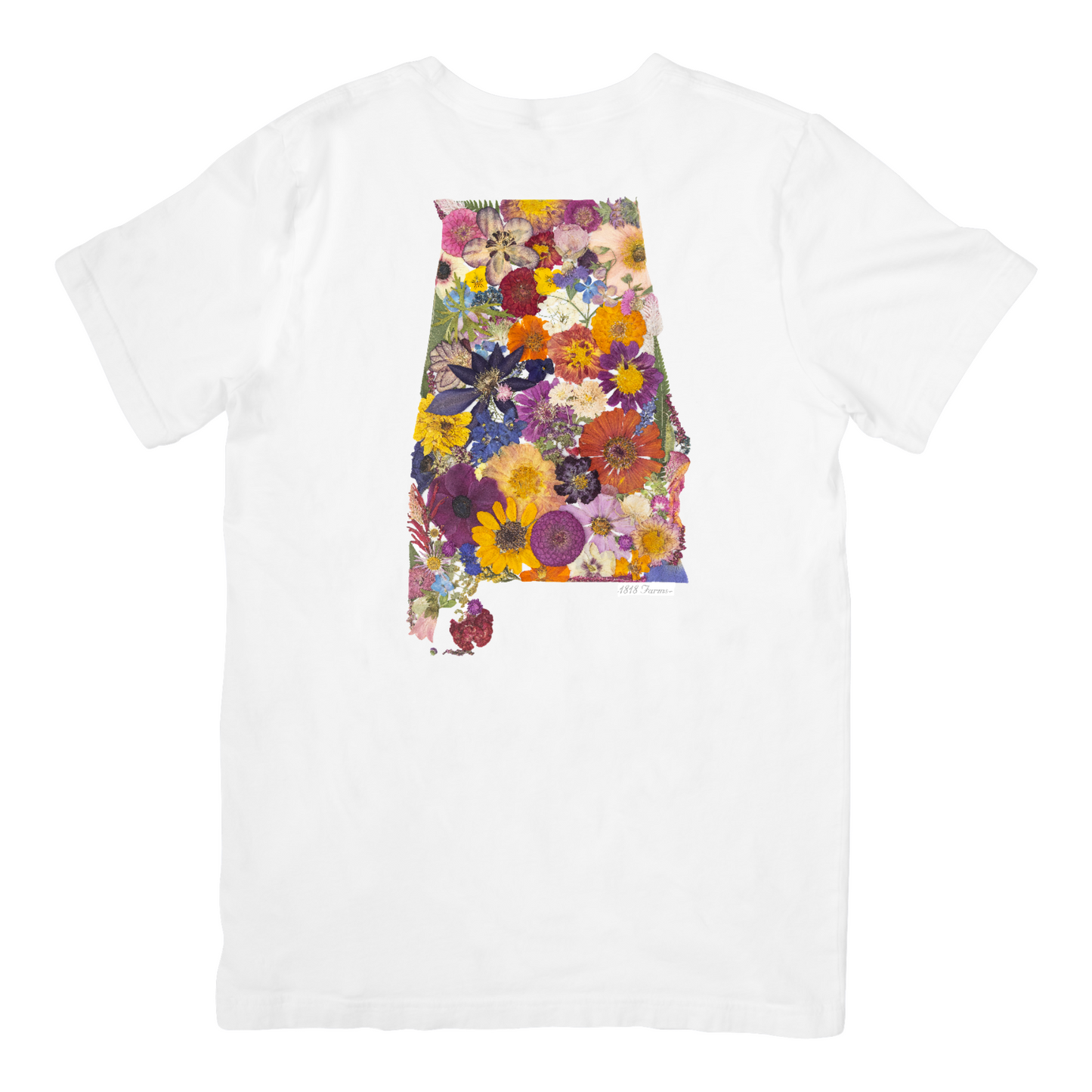 State Themed Comfort Colors Tshirt - "Where I Bloom" Collection TShirt 1818 Farms White Small Alabama