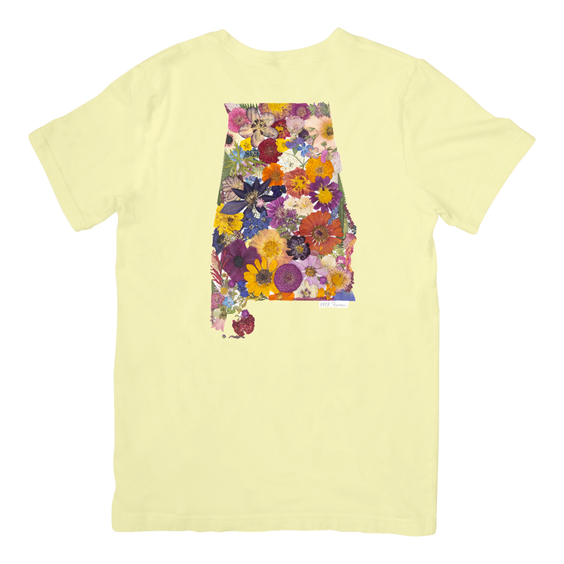 Alabama Themed Comfort Colors Tshirt - "Where I Bloom" Collection T-Shirts 1818 Farms Banana Yellow Small 